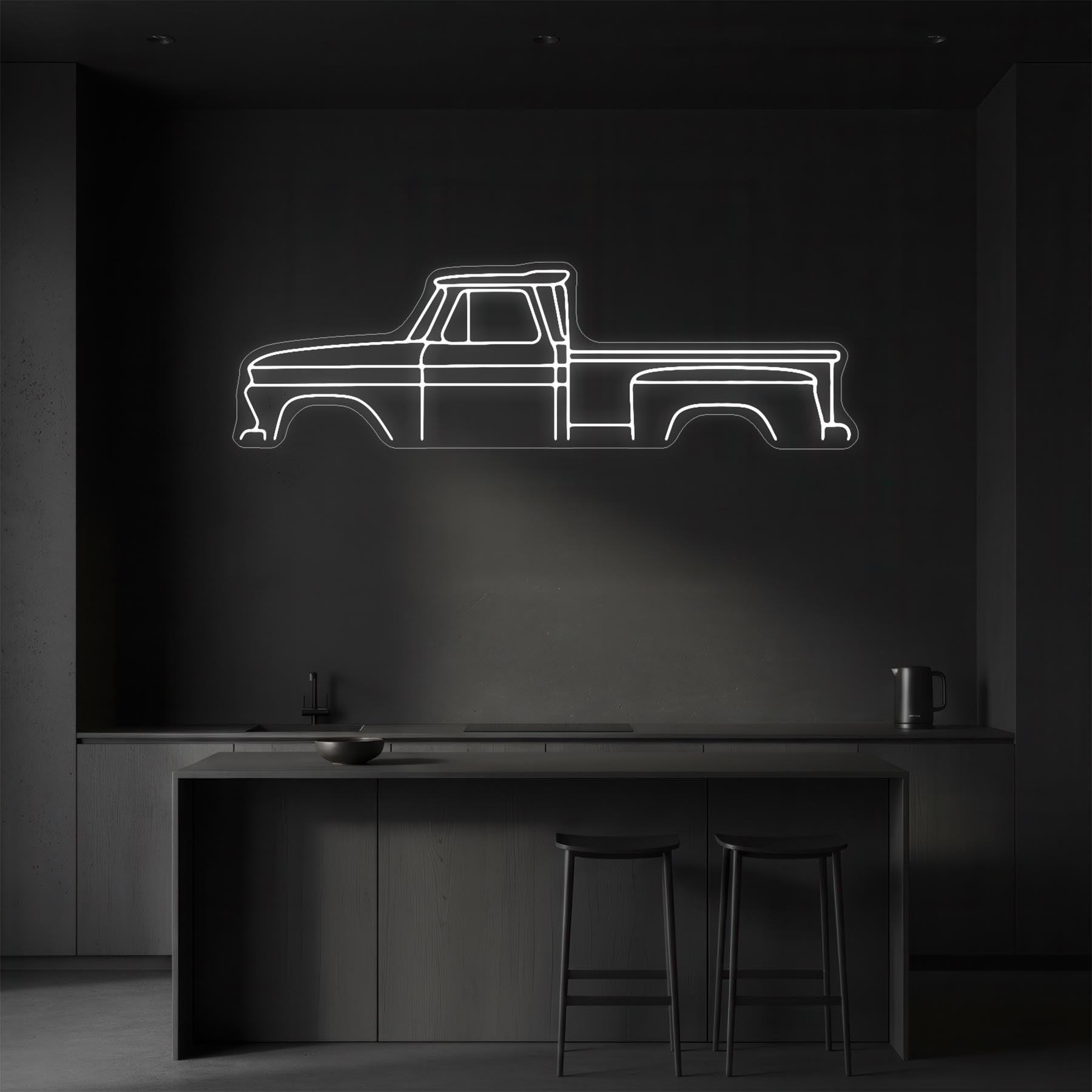 C10 1966 Neon Silhouette