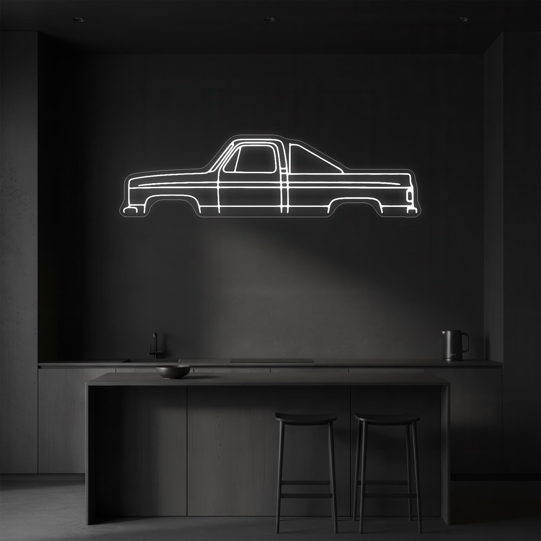 C10 1985 Neon Silhouette