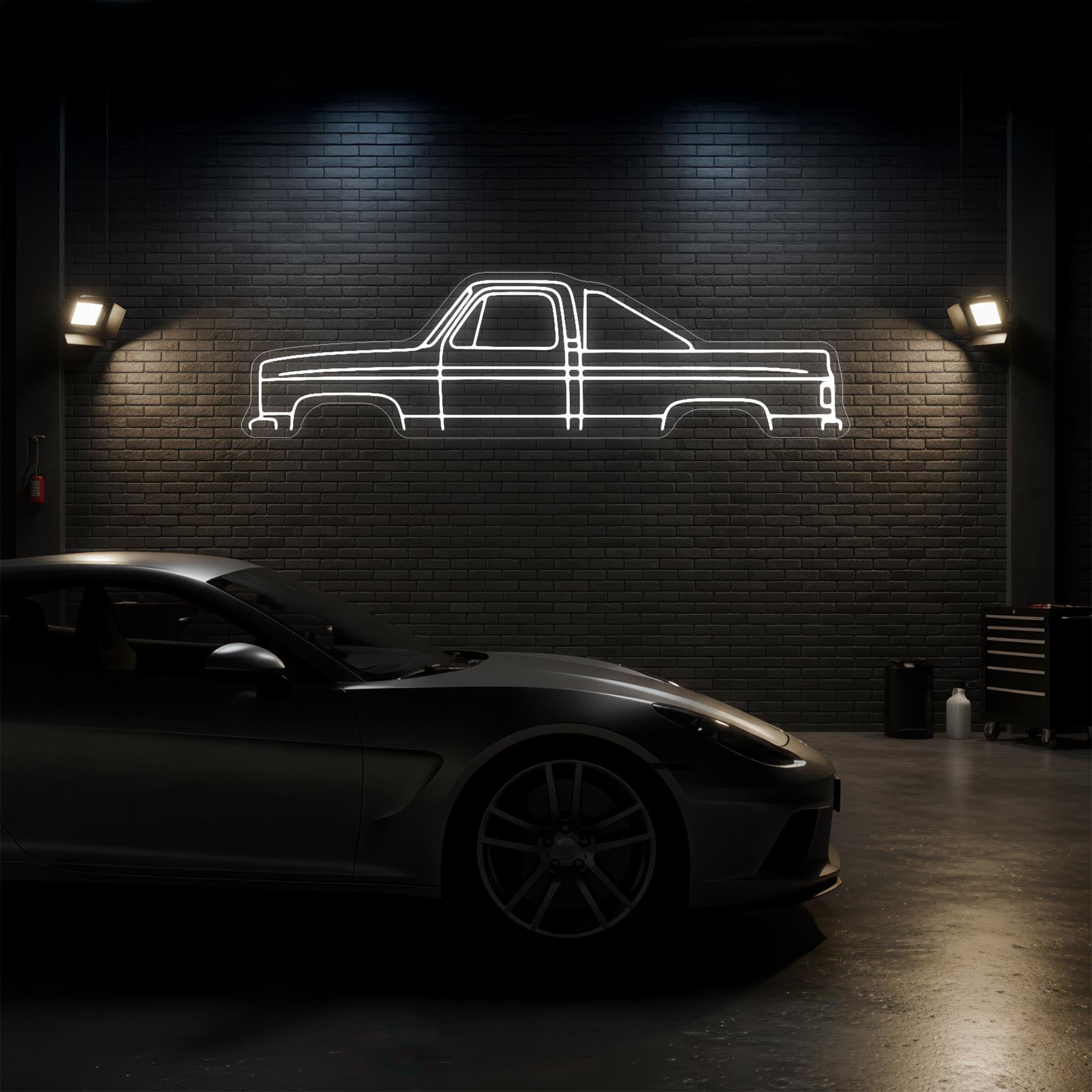 C10 1985 Neon Silhouette