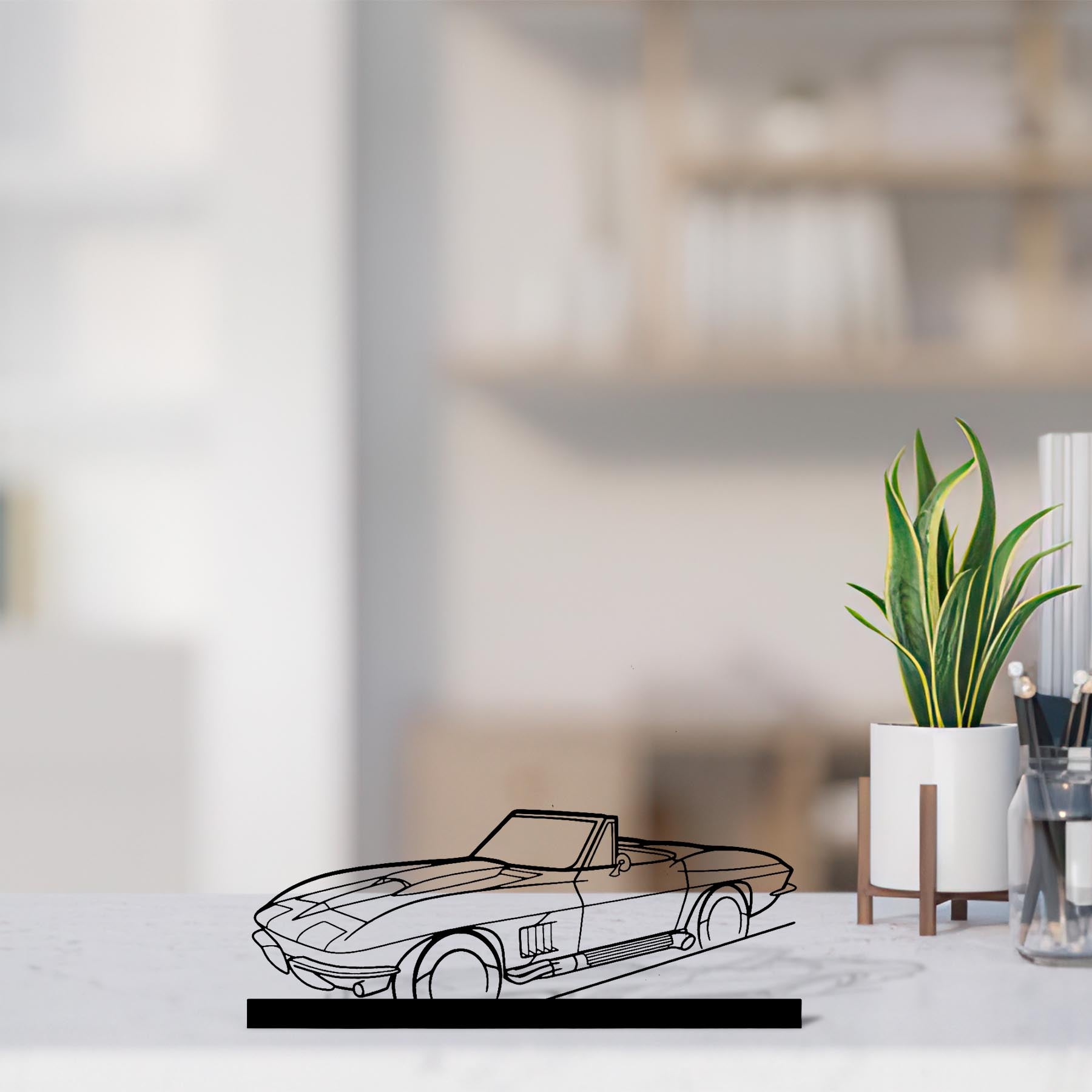 C2 Angle Silhouette Metal Art Stand