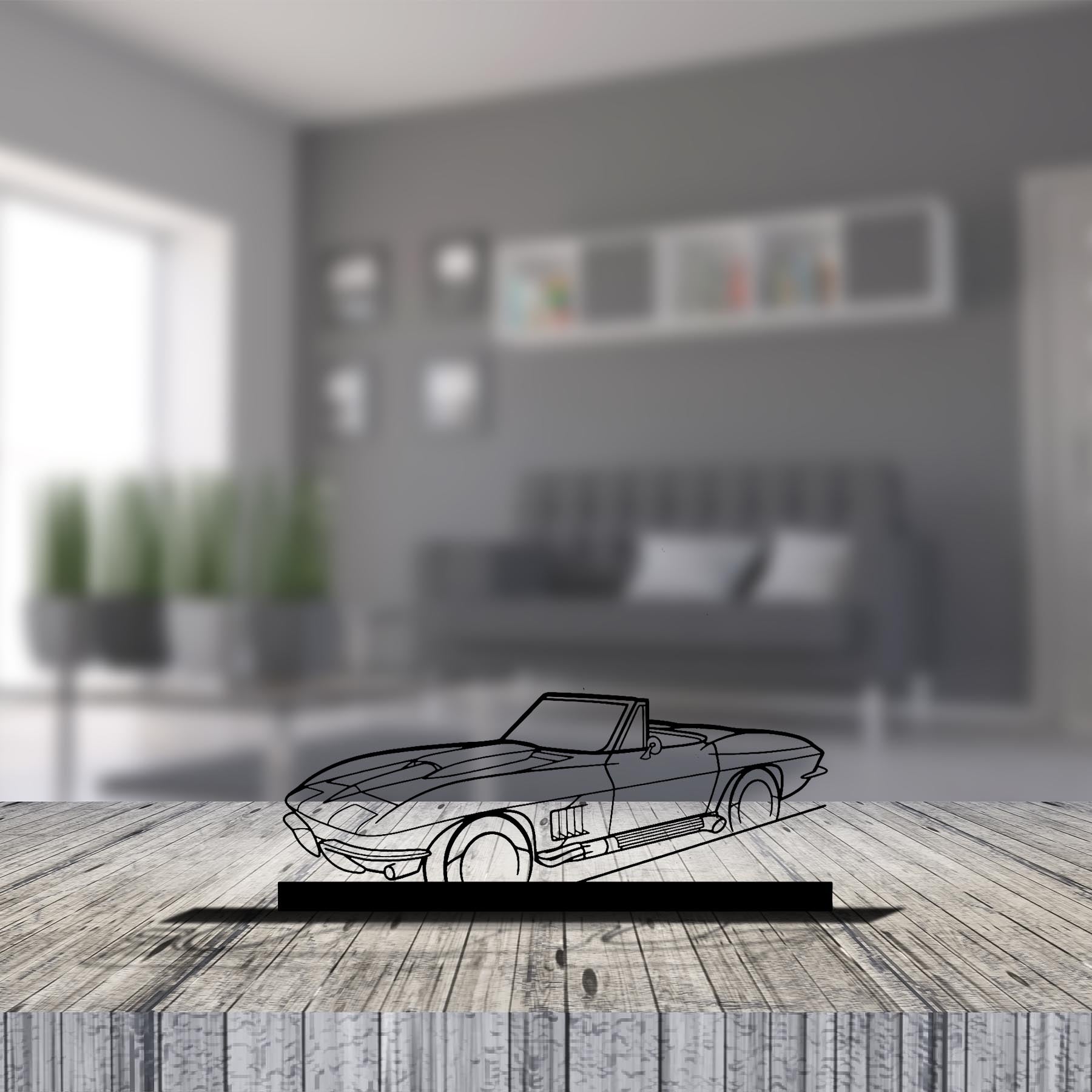 C2 Angle Silhouette Metal Art Stand