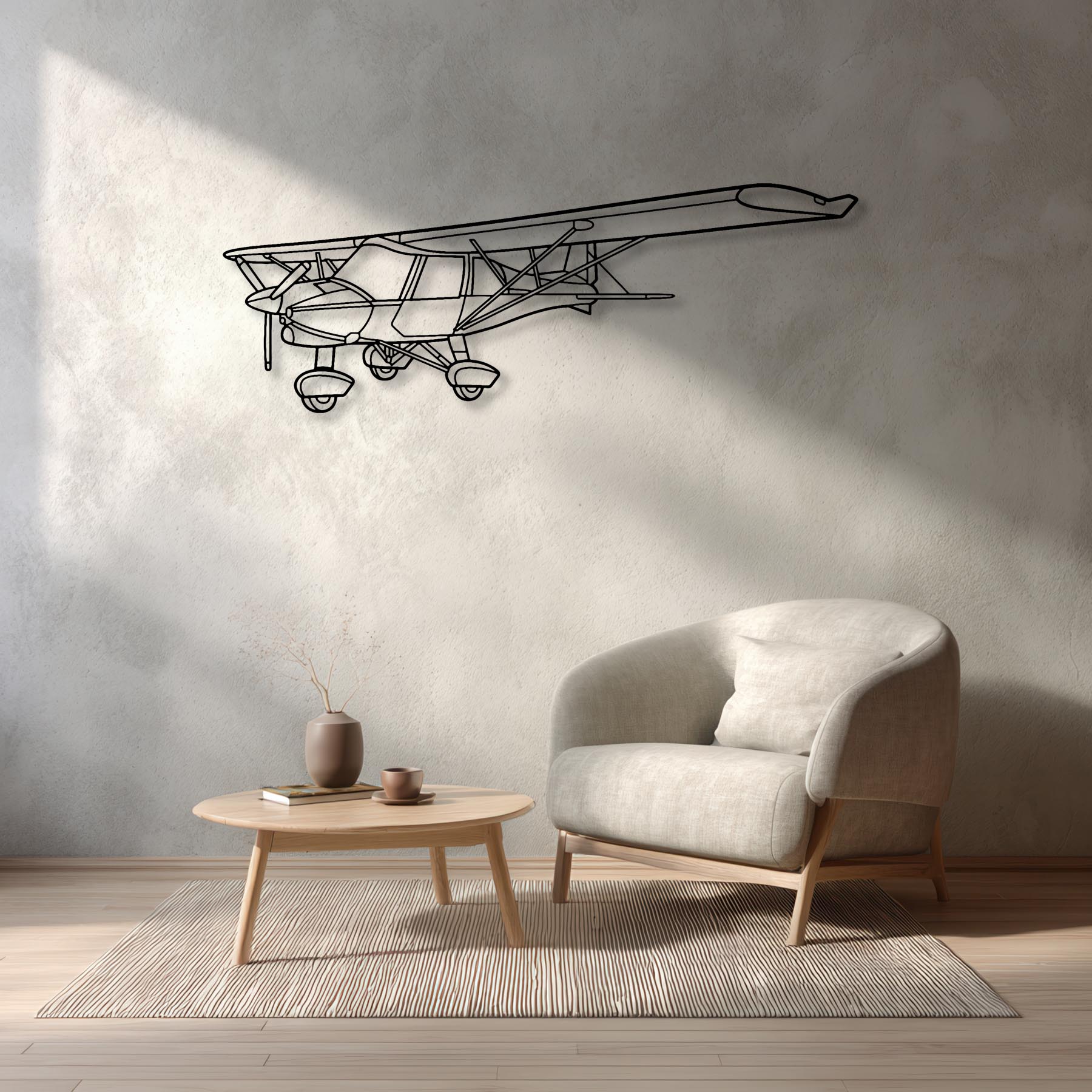 C42B Angle Metal Aircraft Wall Art - NCP0467