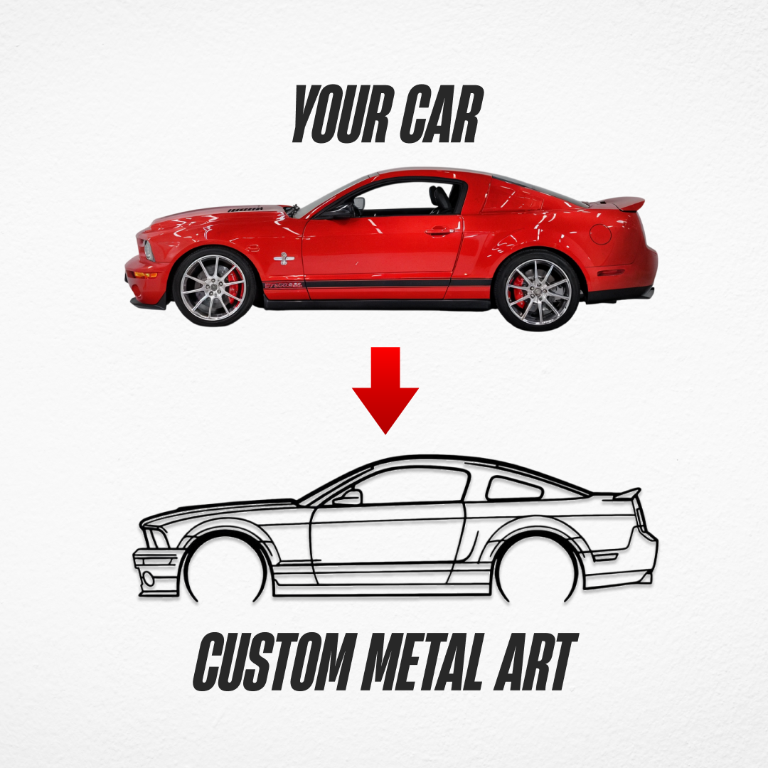 S600 1965 Detailed Silhouette Metal Wall Art