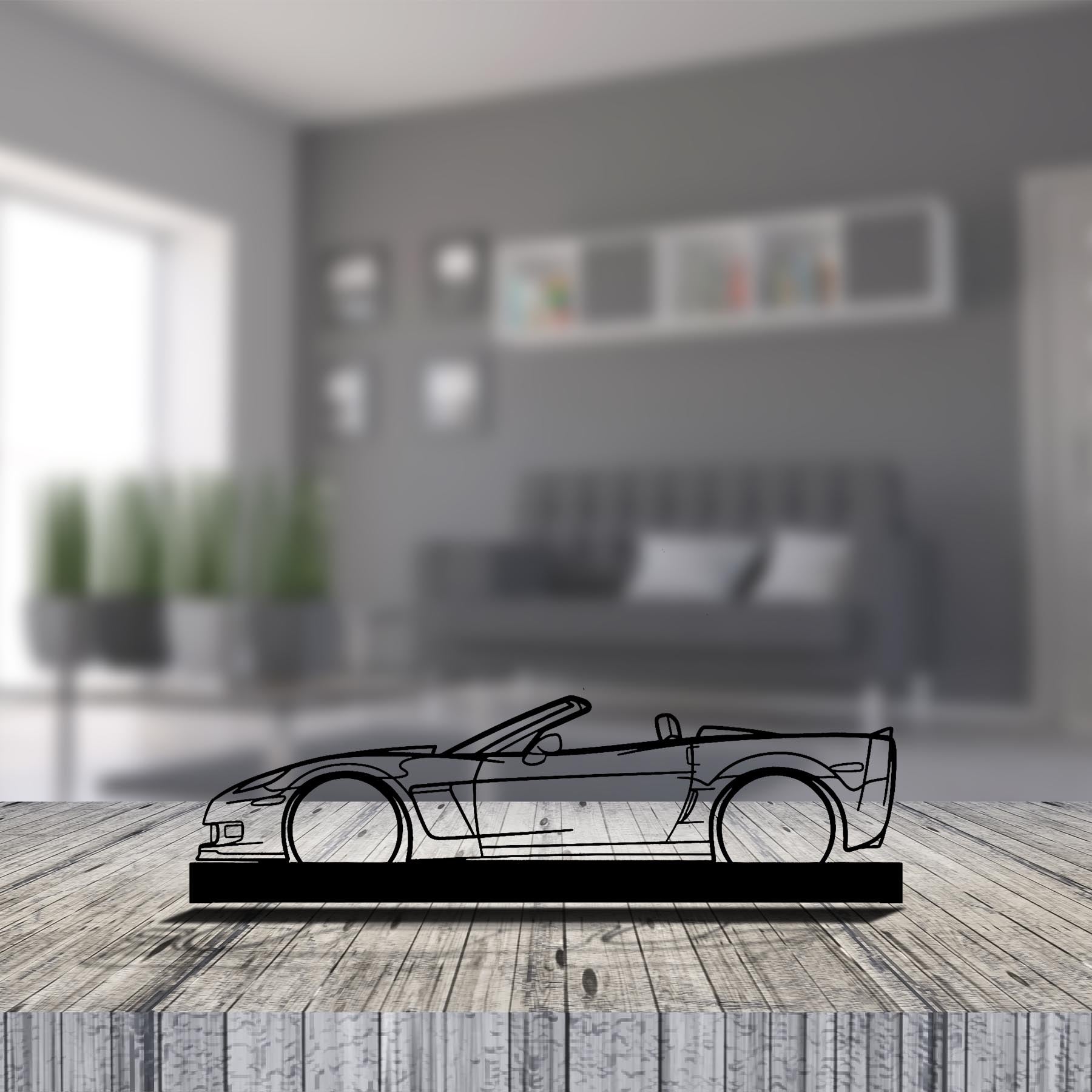 C6 Cabrio Silhouette Metal Art Stand