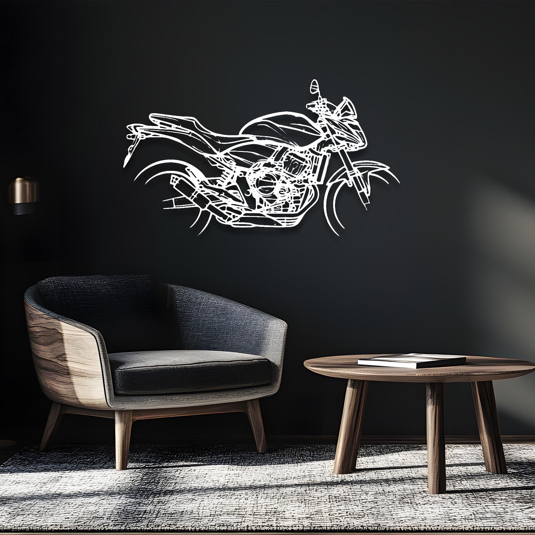 CB600F Hornet 2008 Silhouette Metal Wall Art