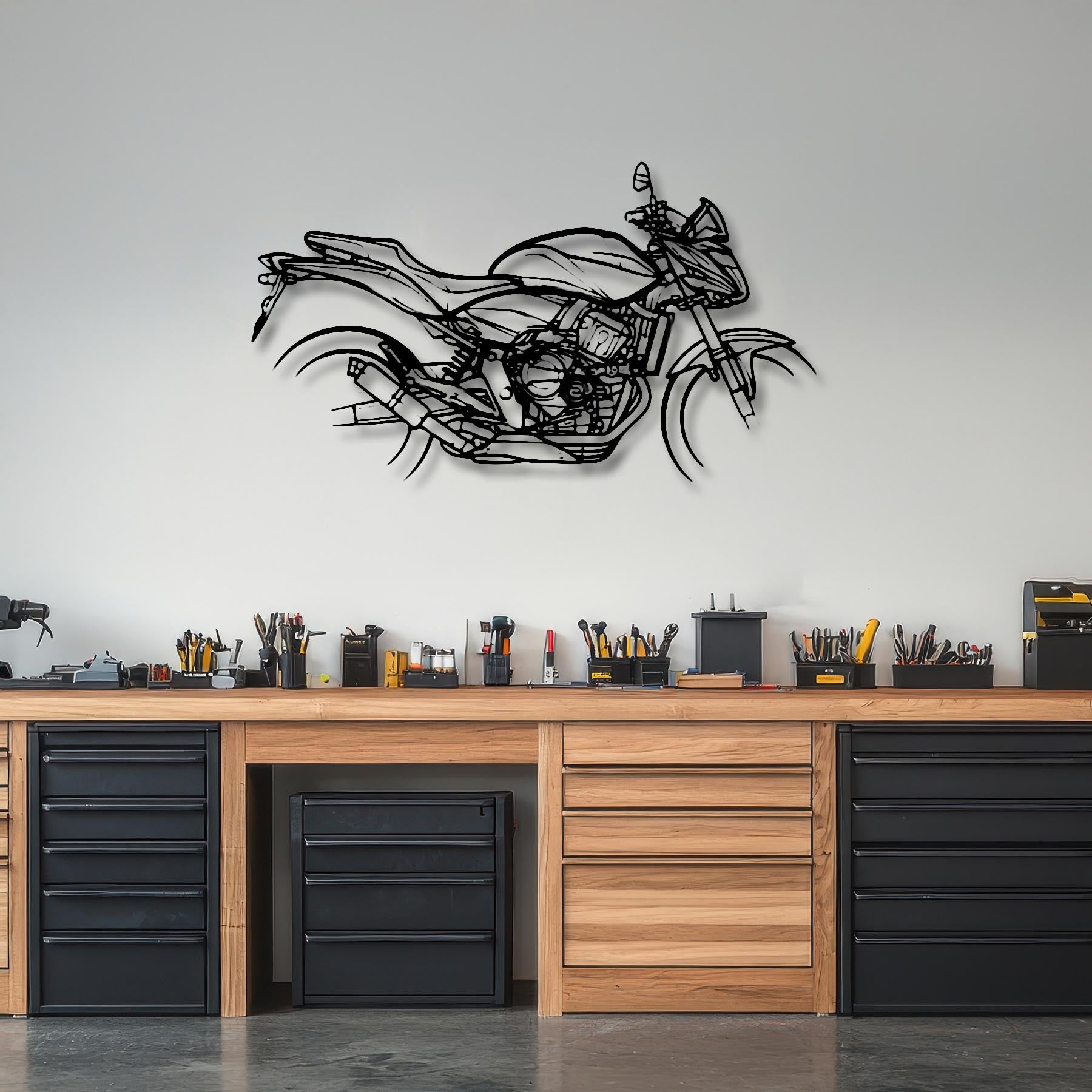 CB600F Hornet 2008 Silhouette Metal Wall Art