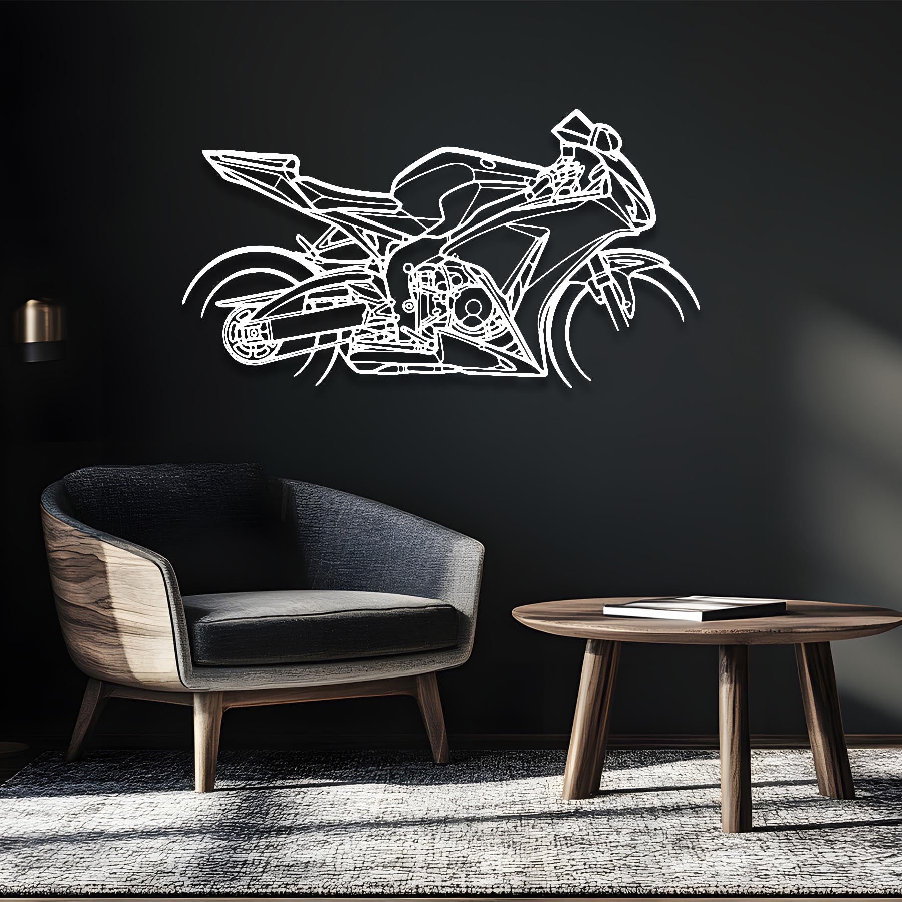 CBR 1000RR Fireblade 2012 Silhouette Metal Wall Art