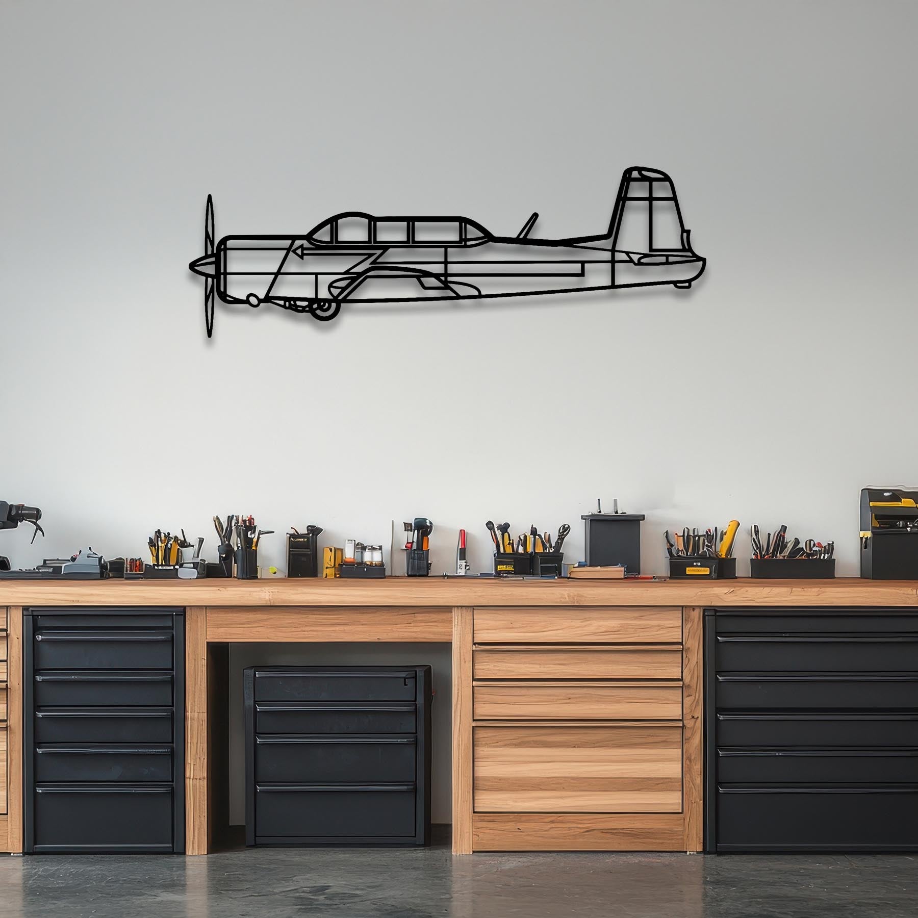 CJ6 Metal Aircraft Wall Art - NCP0539