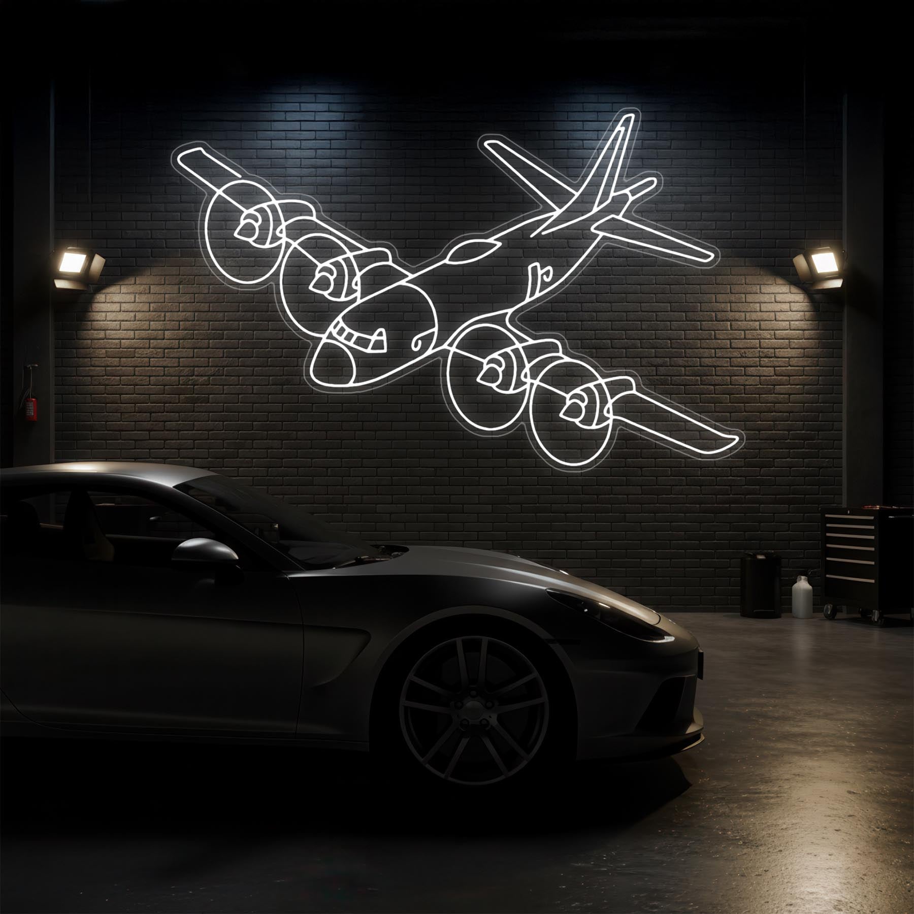 CP-140 Aurora RCAF Angle Neon Silhouette