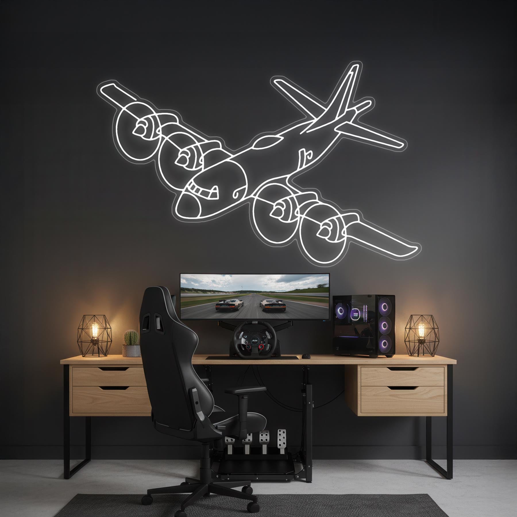 CP-140 Aurora RCAF Angle Neon Silhouette