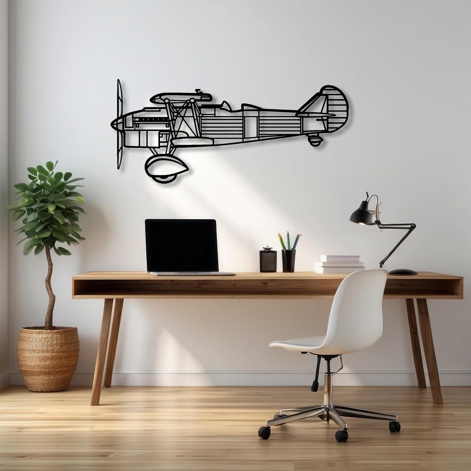 CR.32 Metal Aircraft Wall Art - NCP0544