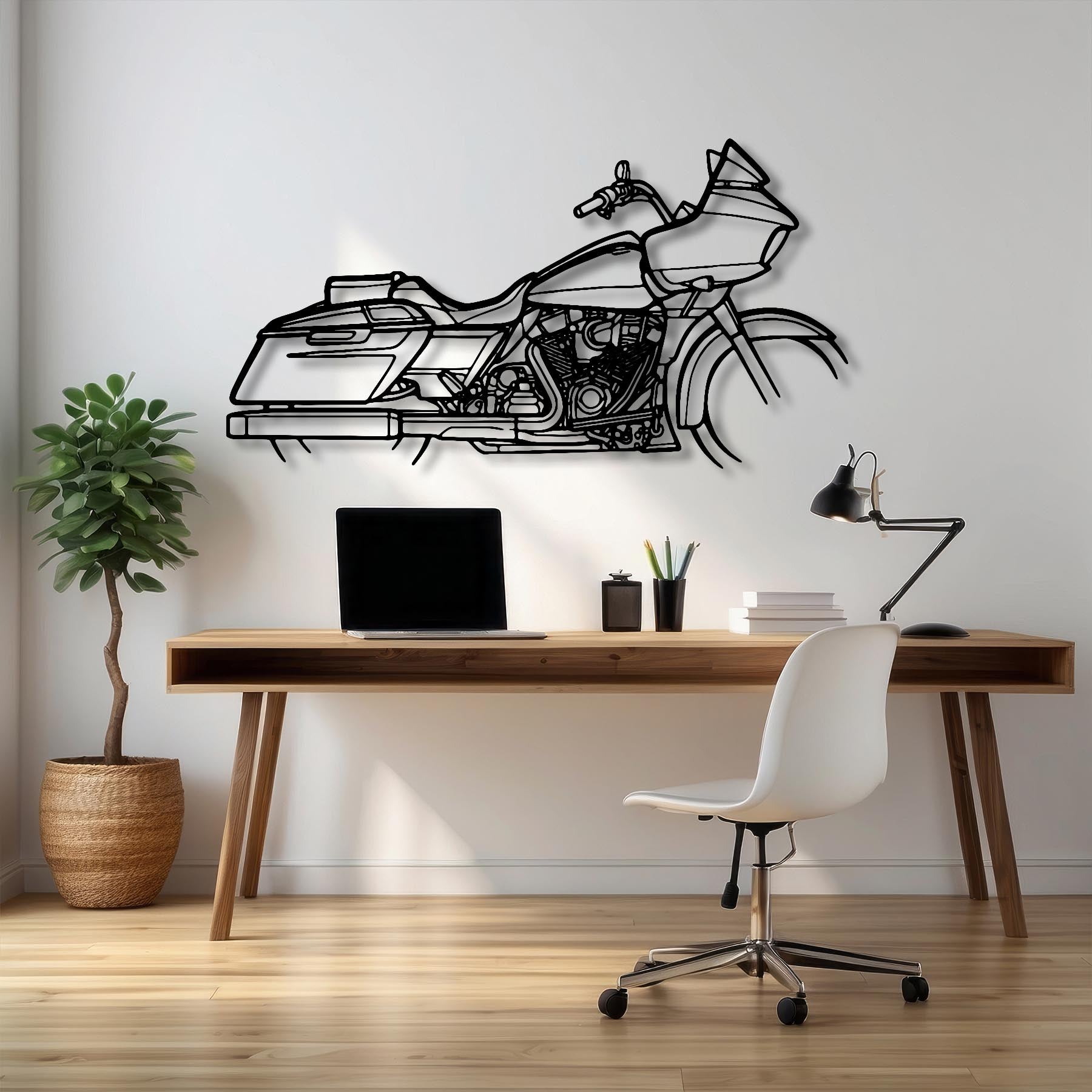 CVO Road Glide Screaming Eagle 2023 Silhouette Metal Wall Art