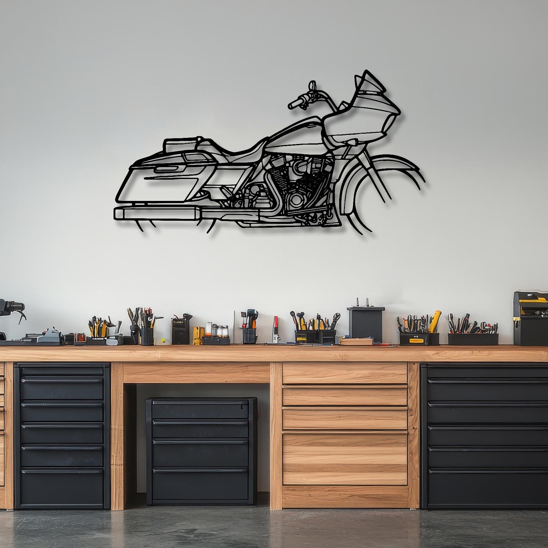 CVO Road Glide Screaming Eagle 2023 Silhouette Metal Wall Art