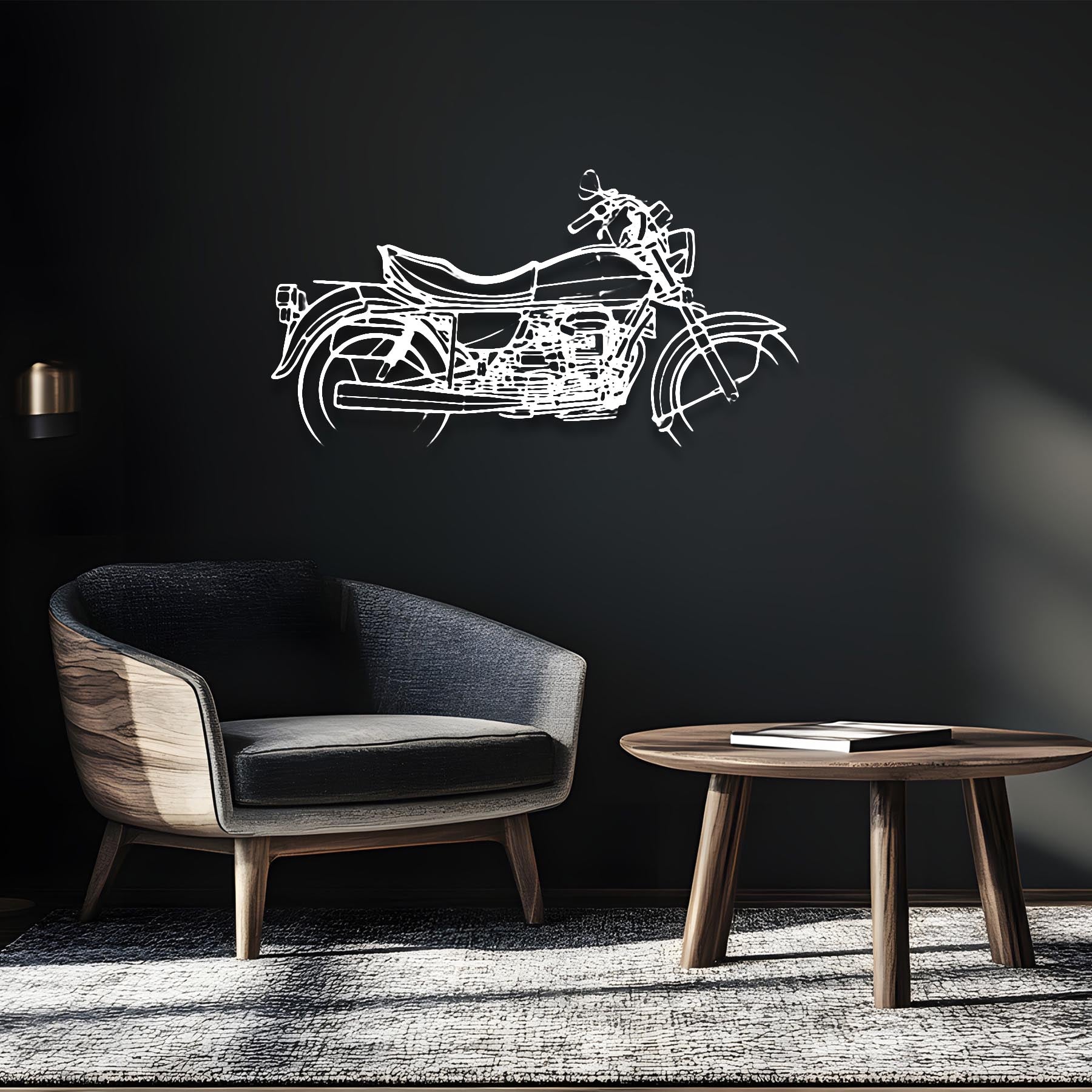 California II 1983 Silhouette Metal Wall Art