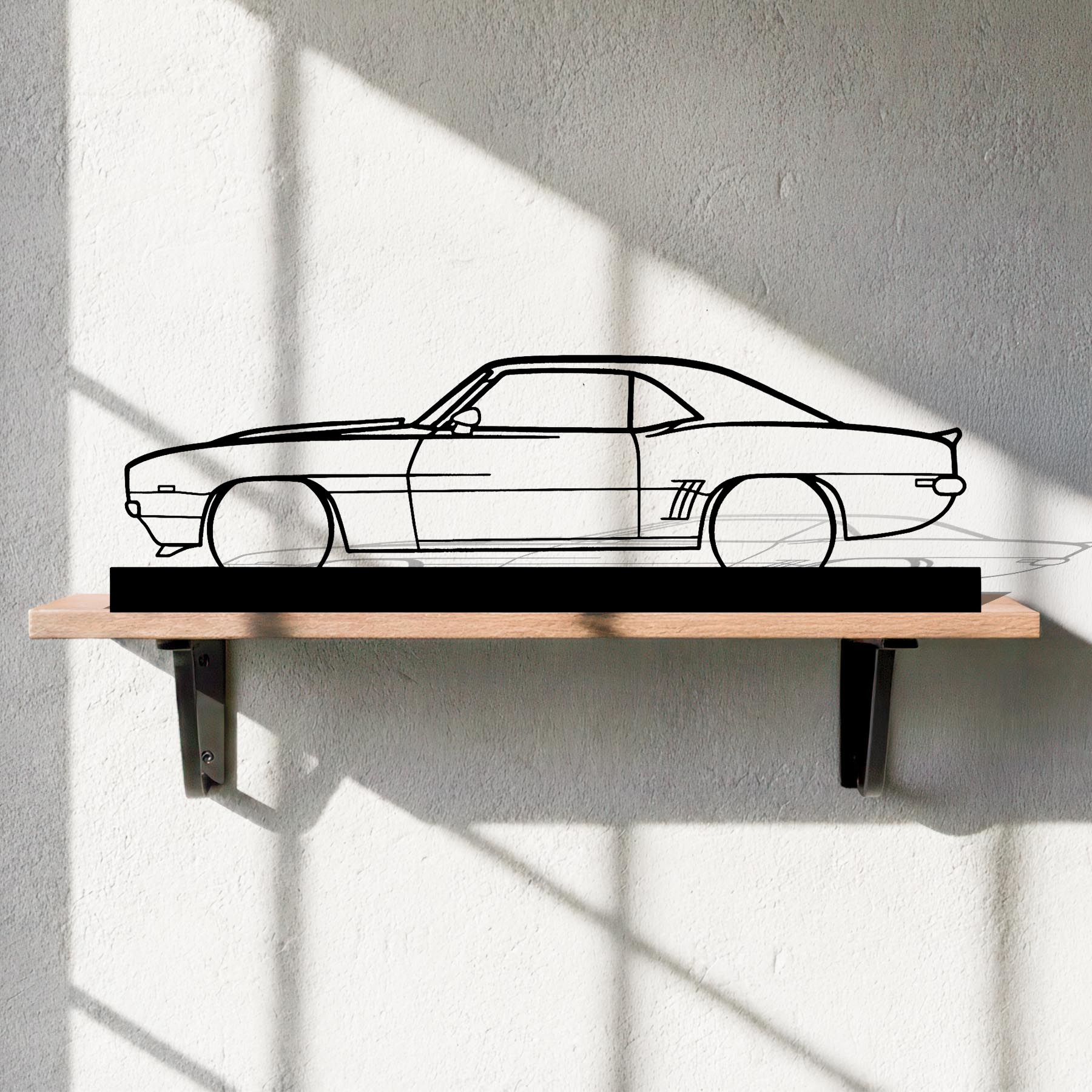 Camaro 1969 Z28 Silhouette Metal Art Stand