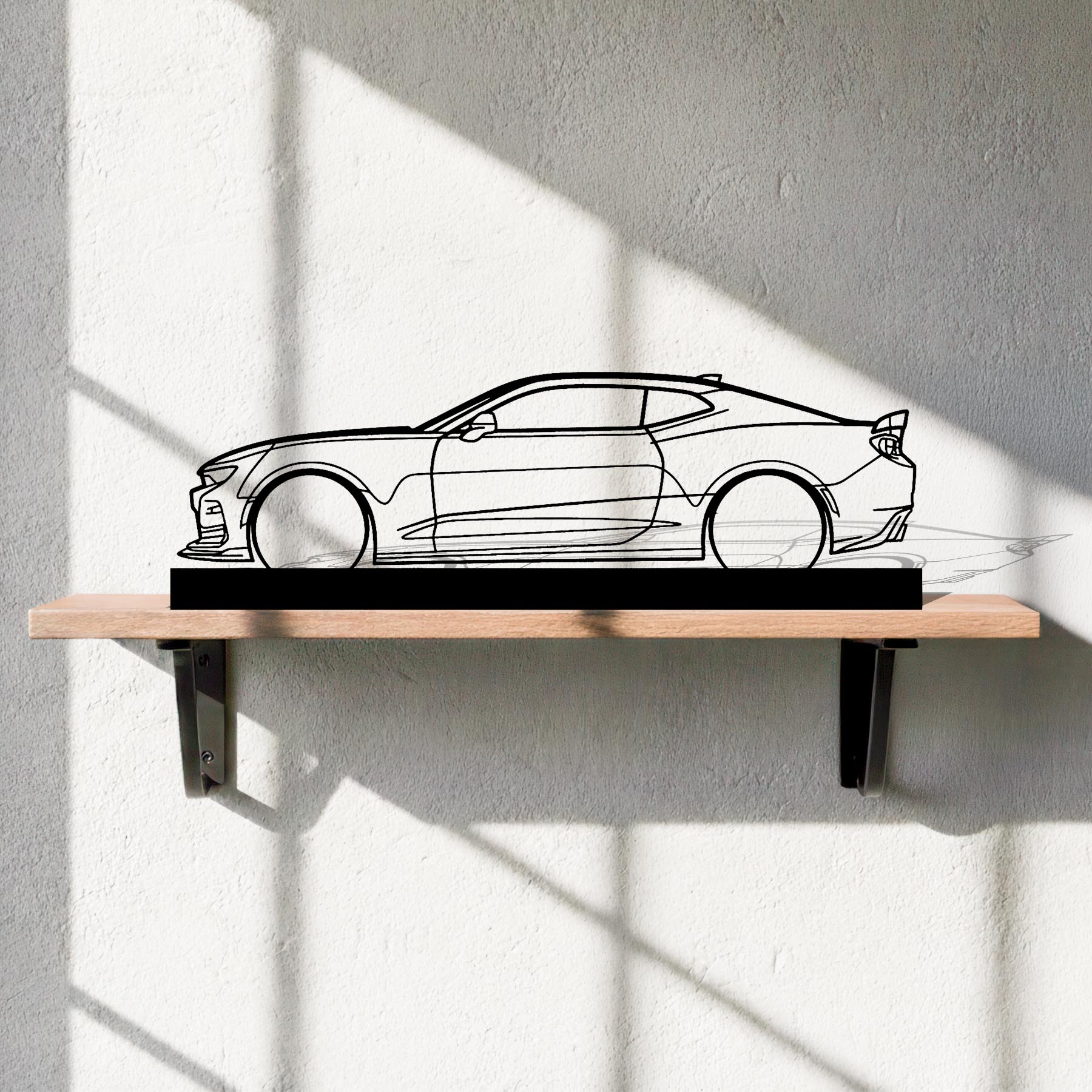 Camaro SS 1LE Silhouette Metal Art Stand