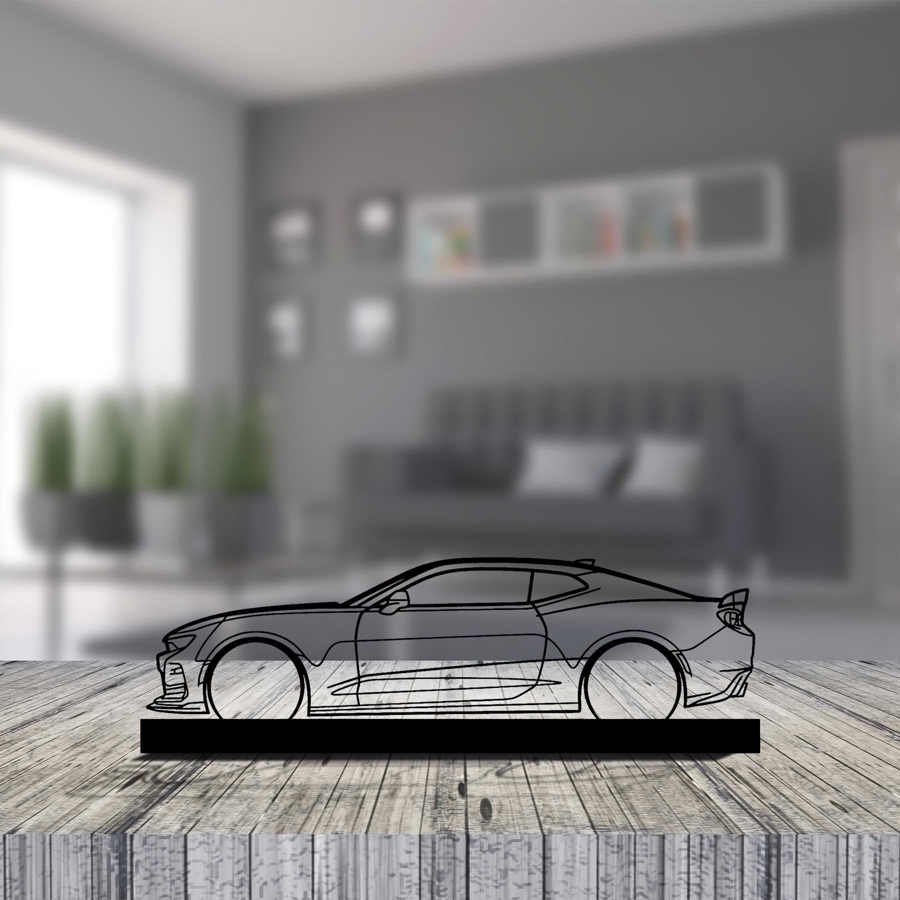 Camaro SS 1LE Silhouette Metal Art Stand
