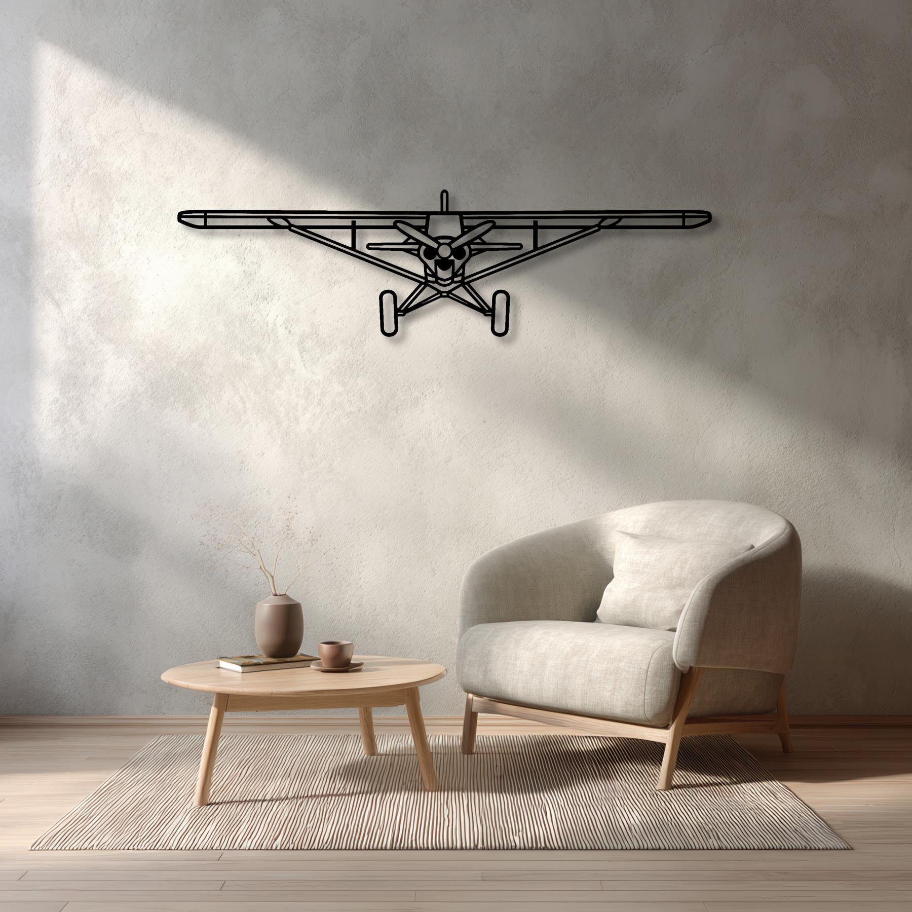 Carbon Cub Front Metal Aircraft Wall Art - NCP0535