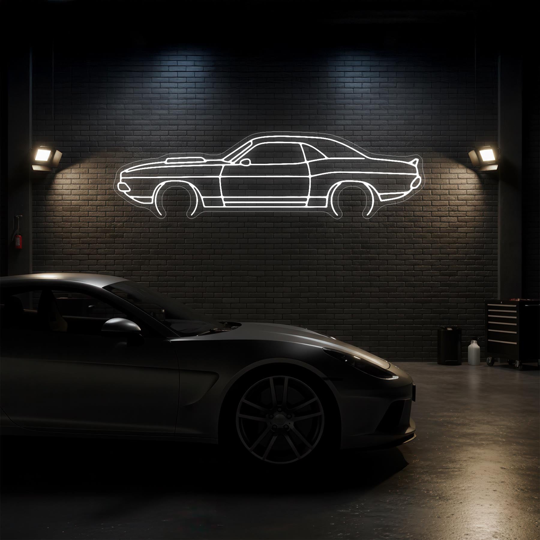 Challenger 1970 TA Neon Silhouette