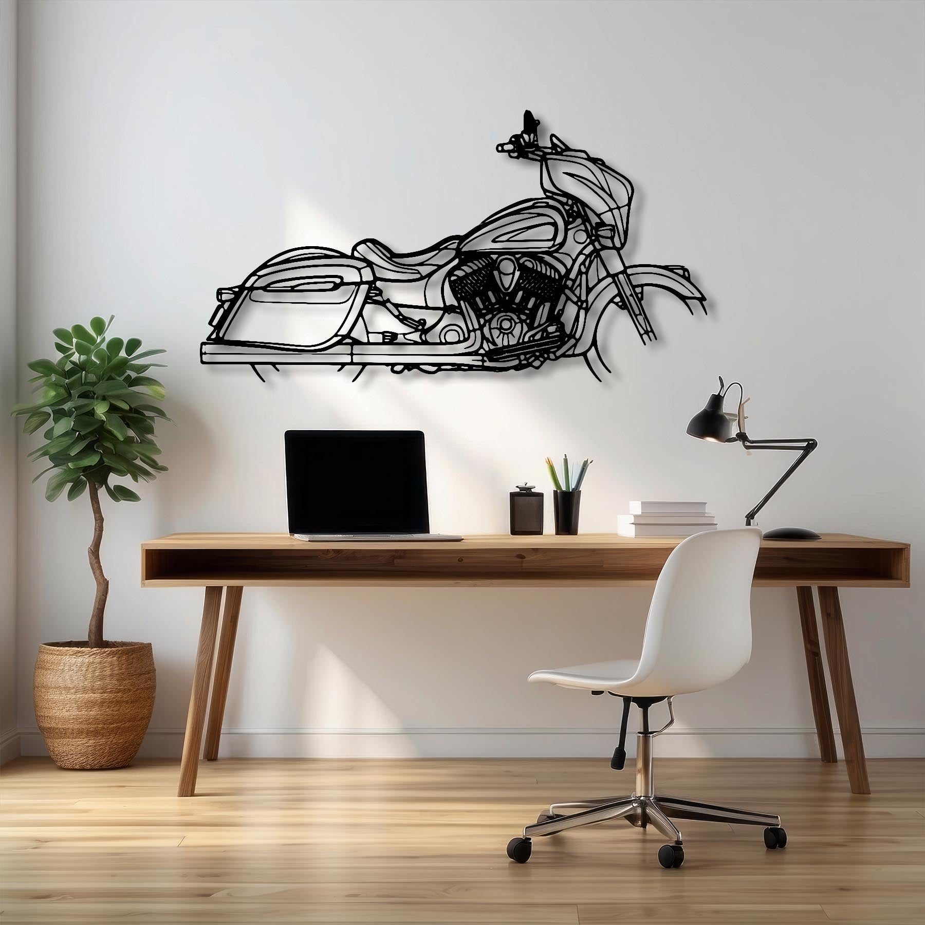 Chieftain Dark Horse 2019 Silhouette Metal Wall Art