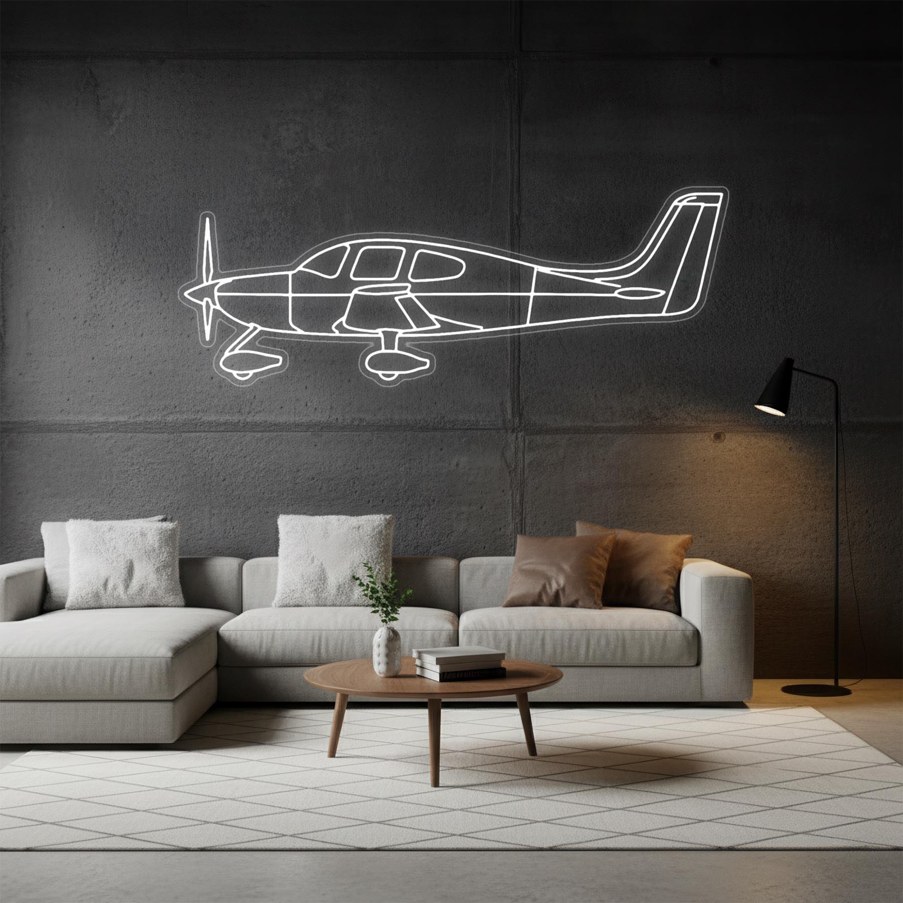 Cirrus SR22 Neon Silhouette