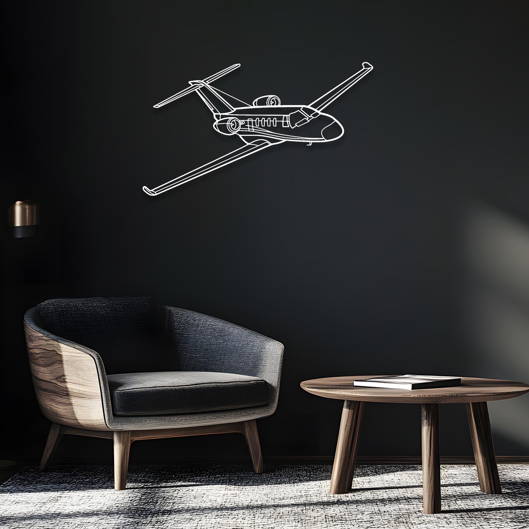 Citation M2 Angle Metal Aircraft Wall Art - NCP0049