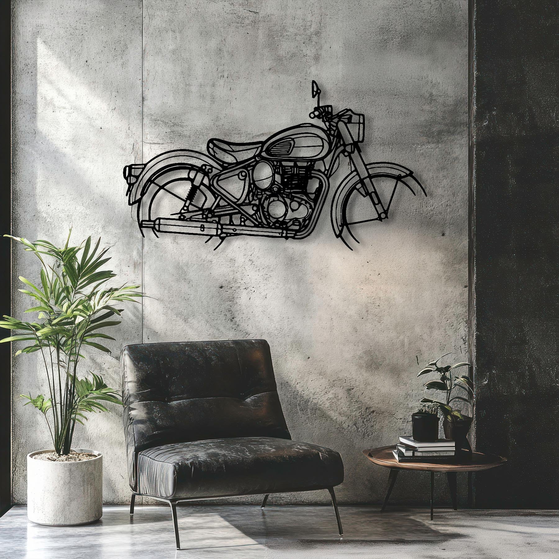 Classic 350 2023 Silhouette Metal Wall Art