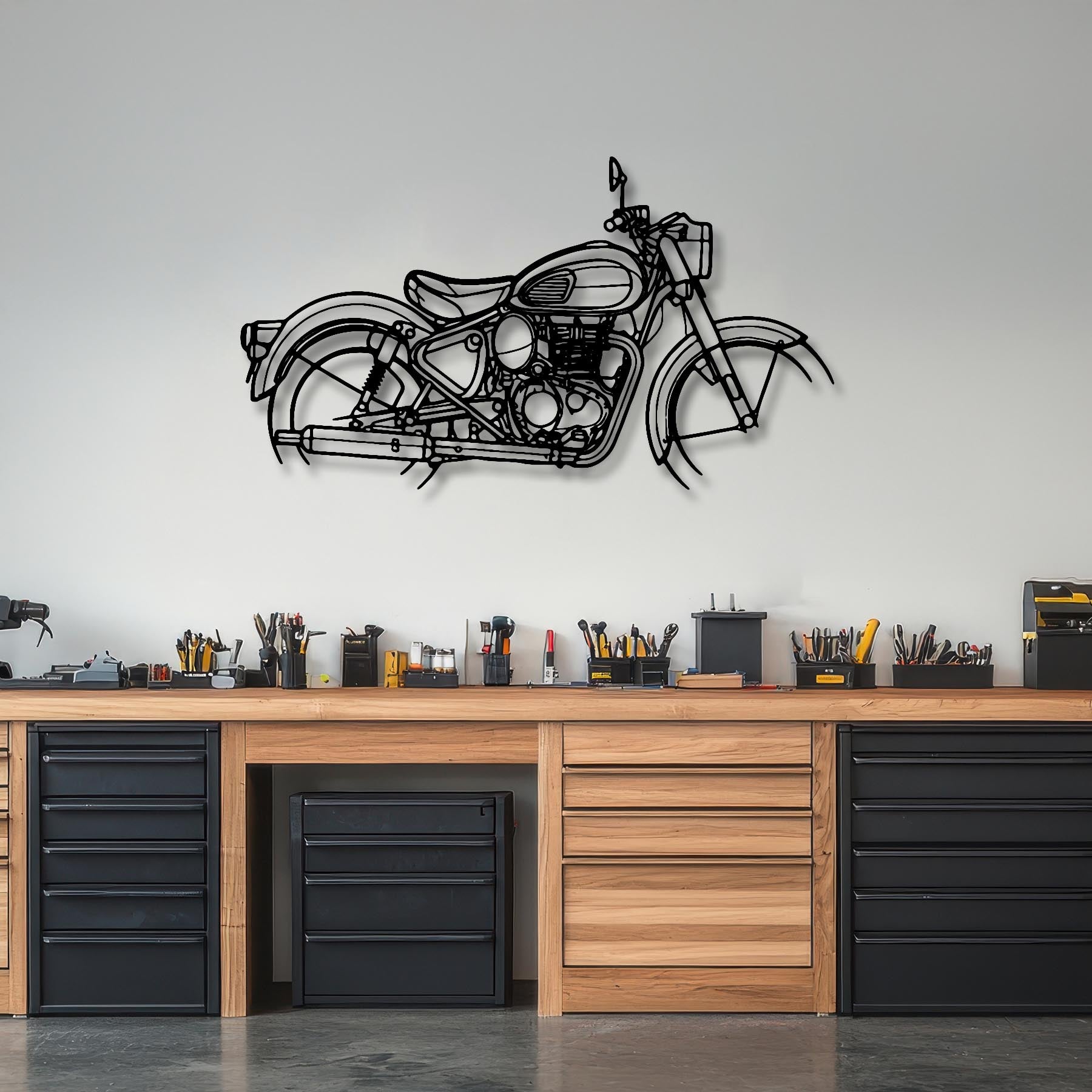 Classic 350 2023 Silhouette Metal Wall Art