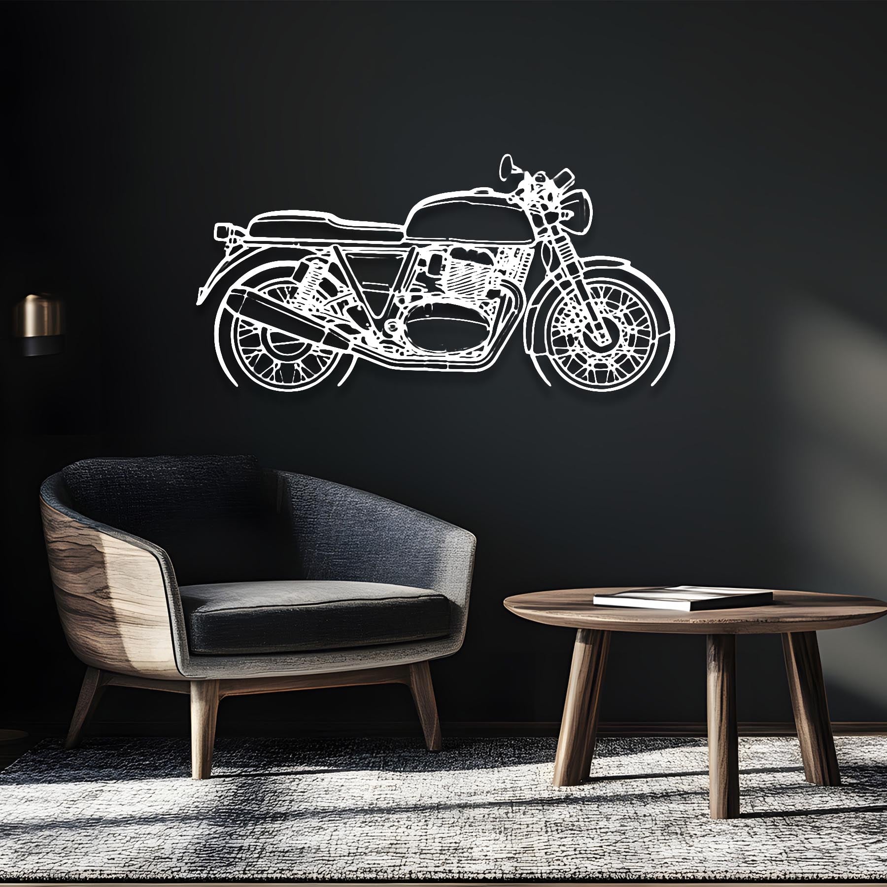 Continental GT650 Silhouette Metal Wall Art