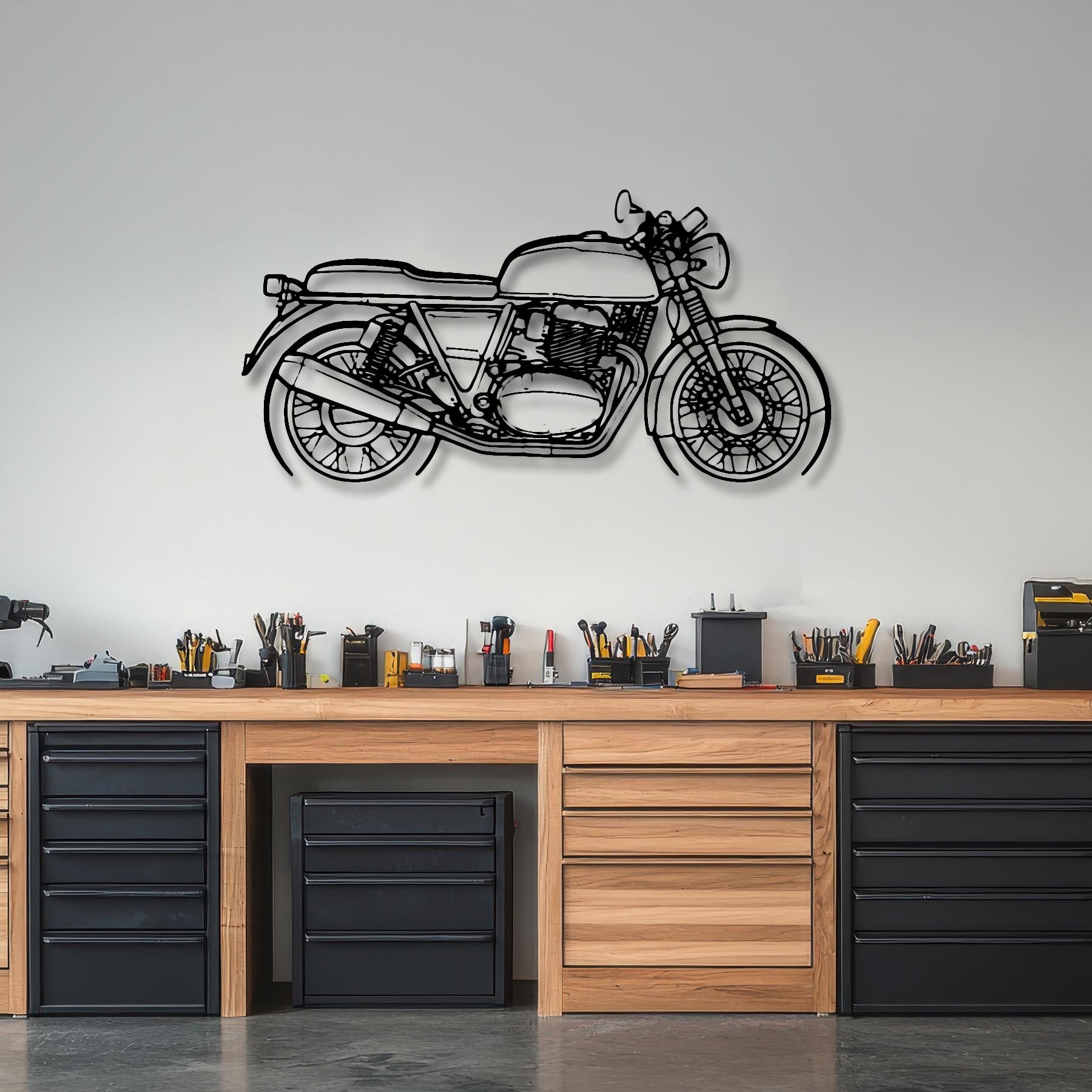 Continental GT650 Silhouette Metal Wall Art