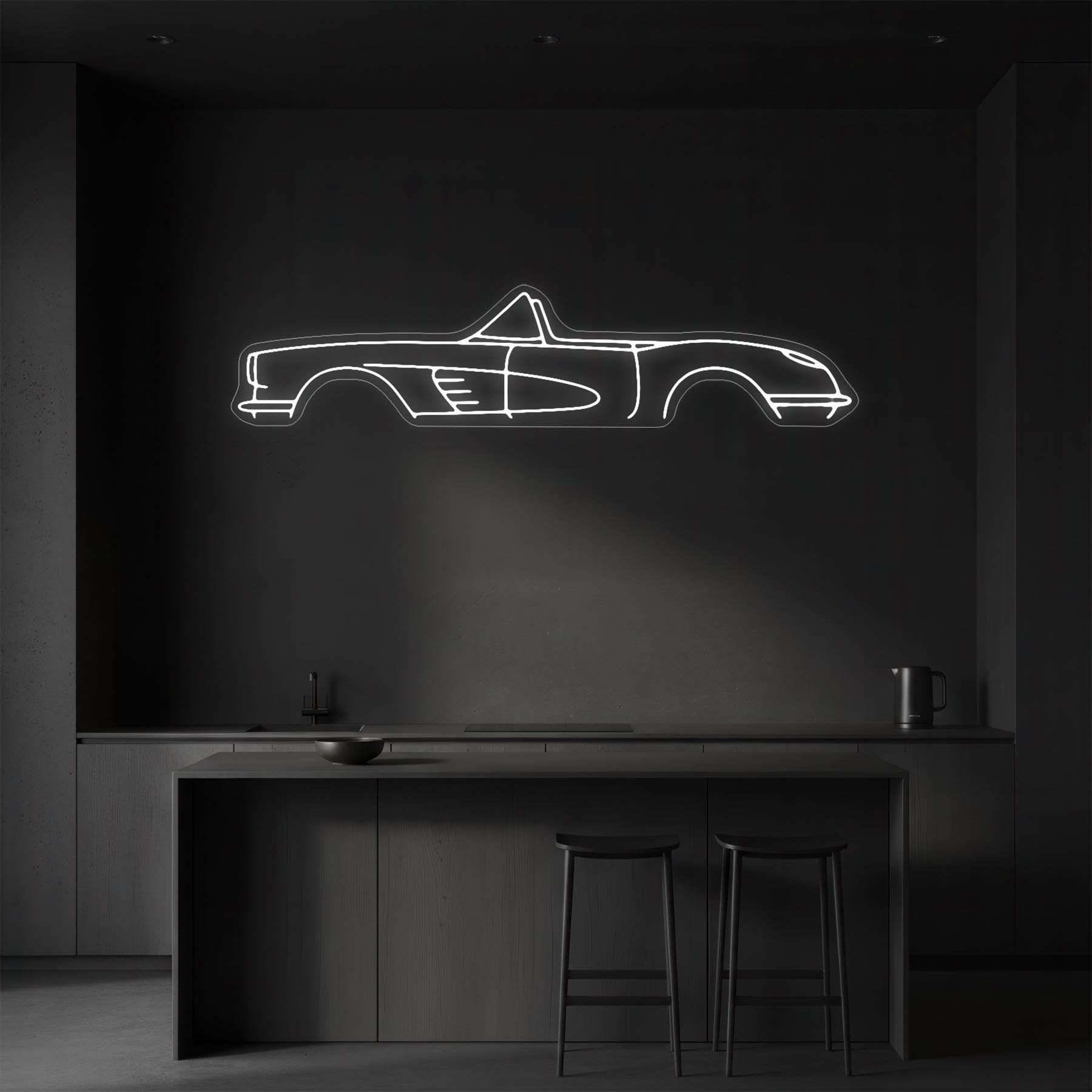 Corvette C1 1958 Neon Silhouette
