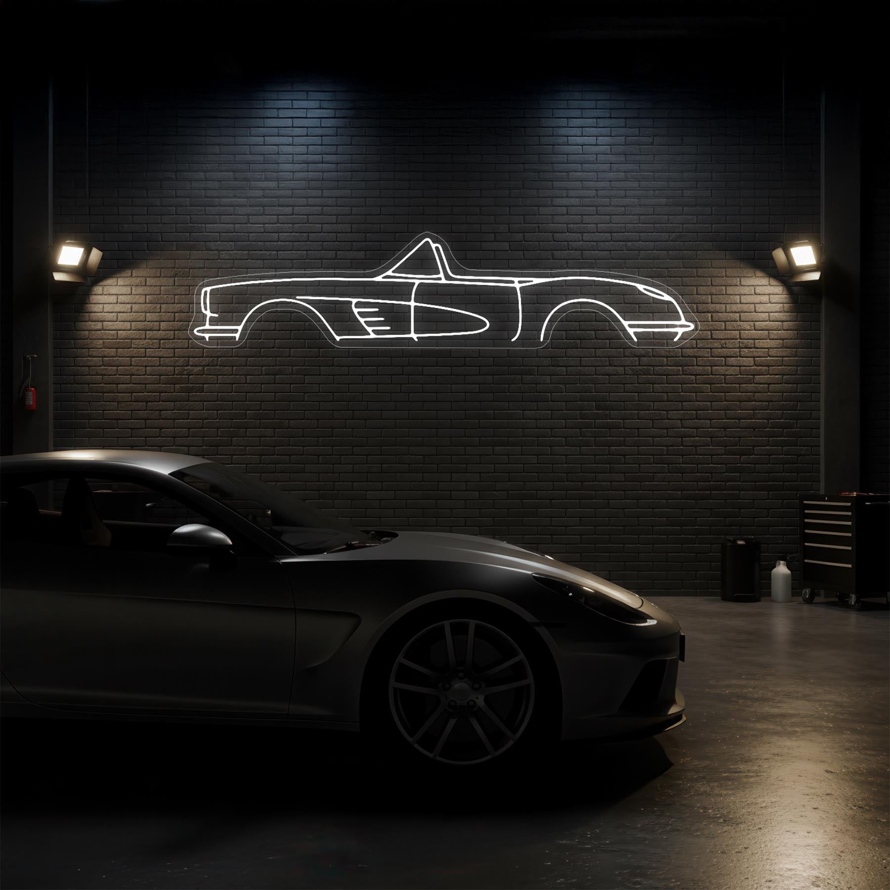 Corvette C1 1958 Neon Silhouette