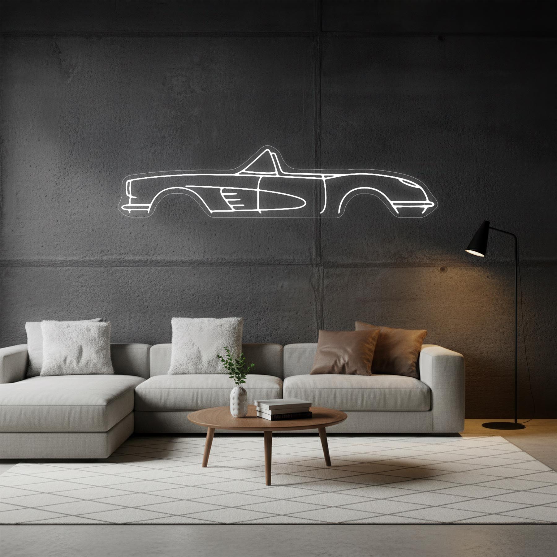 Corvette C1 1958 Neon Silhouette