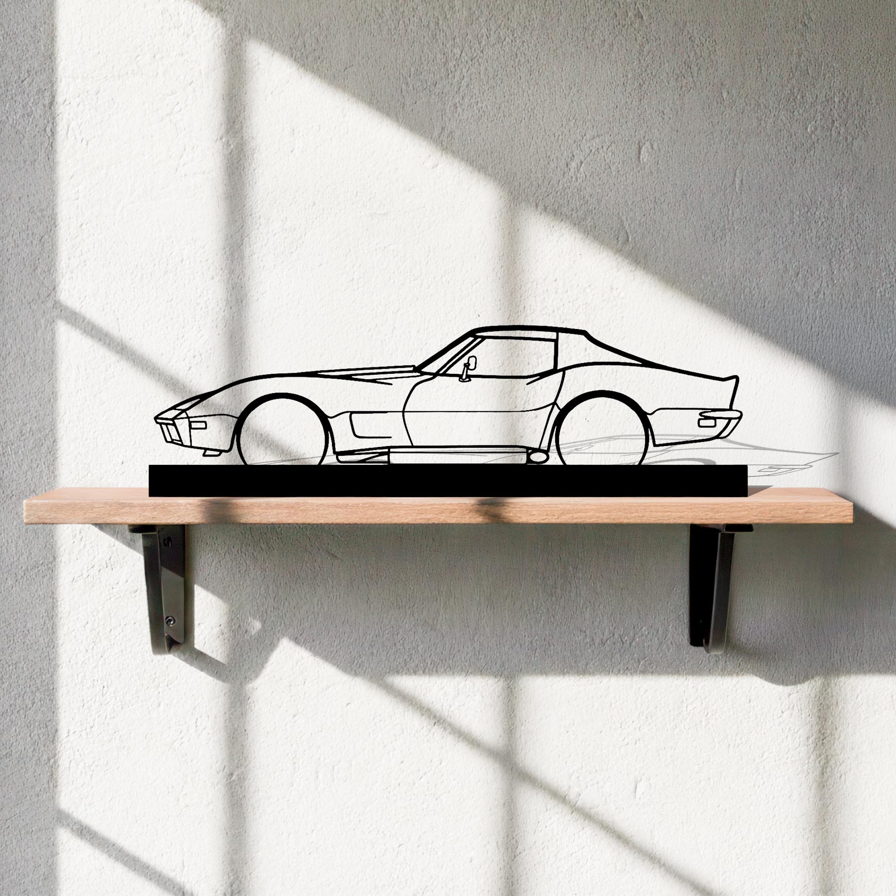 Corvette C3 1973 Silhouette Metal Art Stand