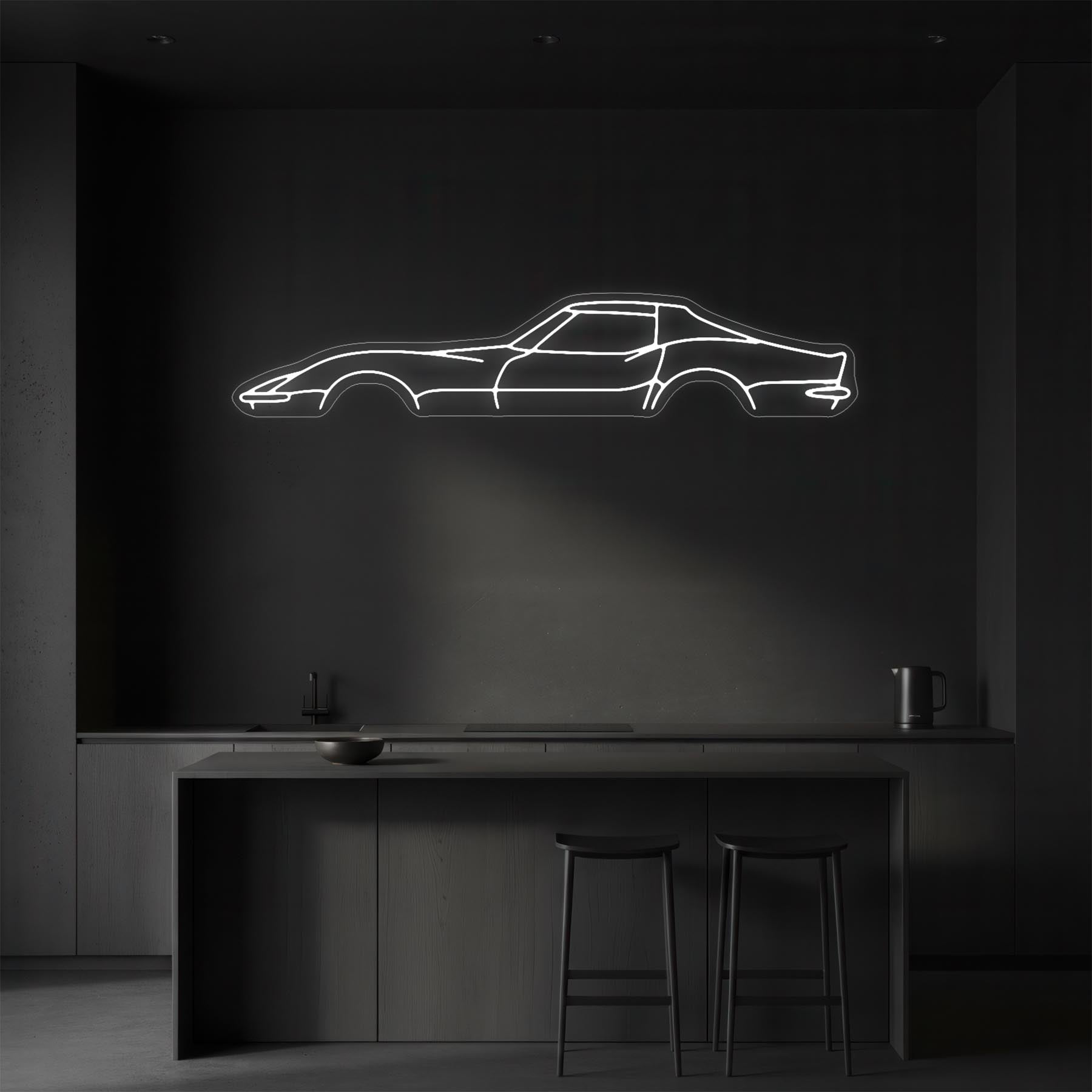 Corvette C3 Neon Silhouette