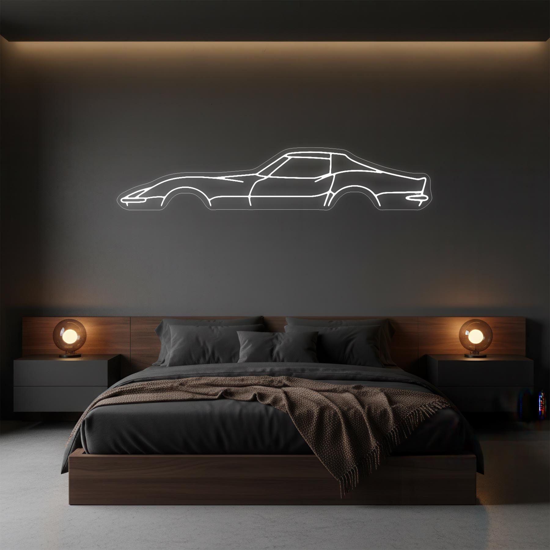 Corvette C3 Neon Silhouette