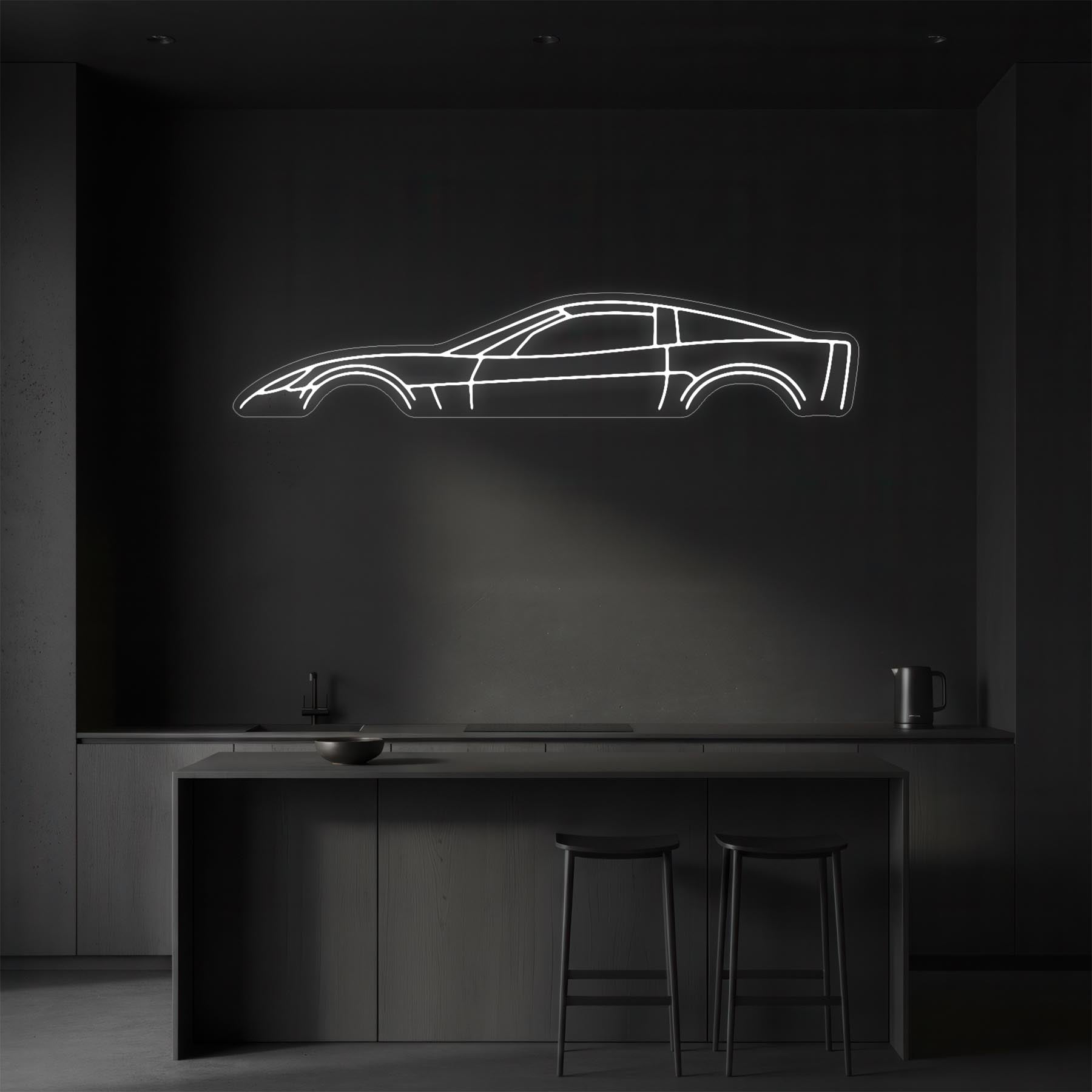 Corvette C6 Neon Silhouette