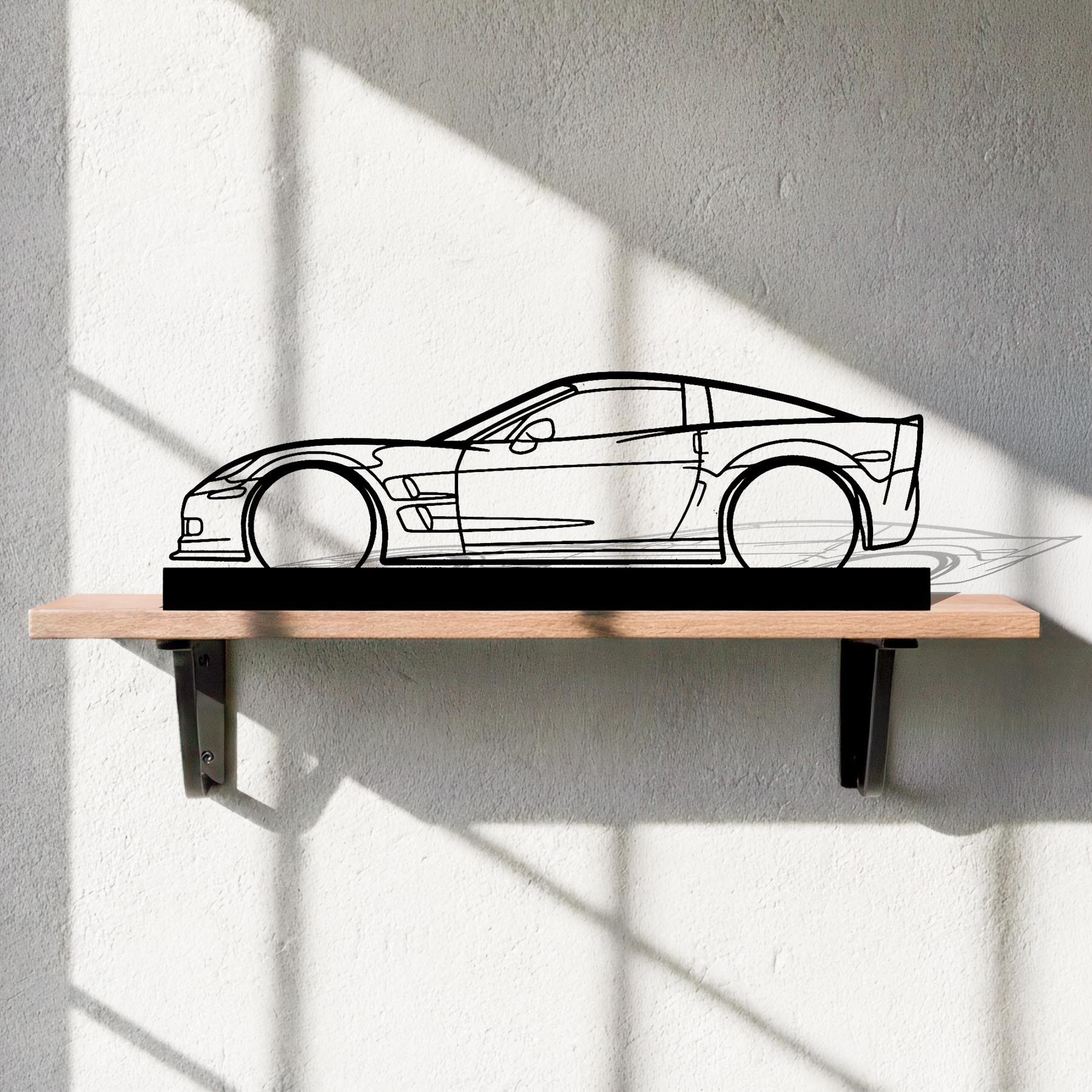 Corvette C6 ZR1 Silhouette Metal Art Stand