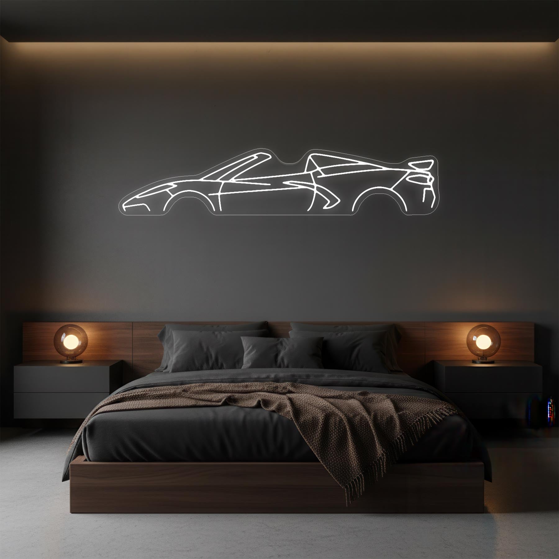 Corvette C8 HTC Neon Silhouette