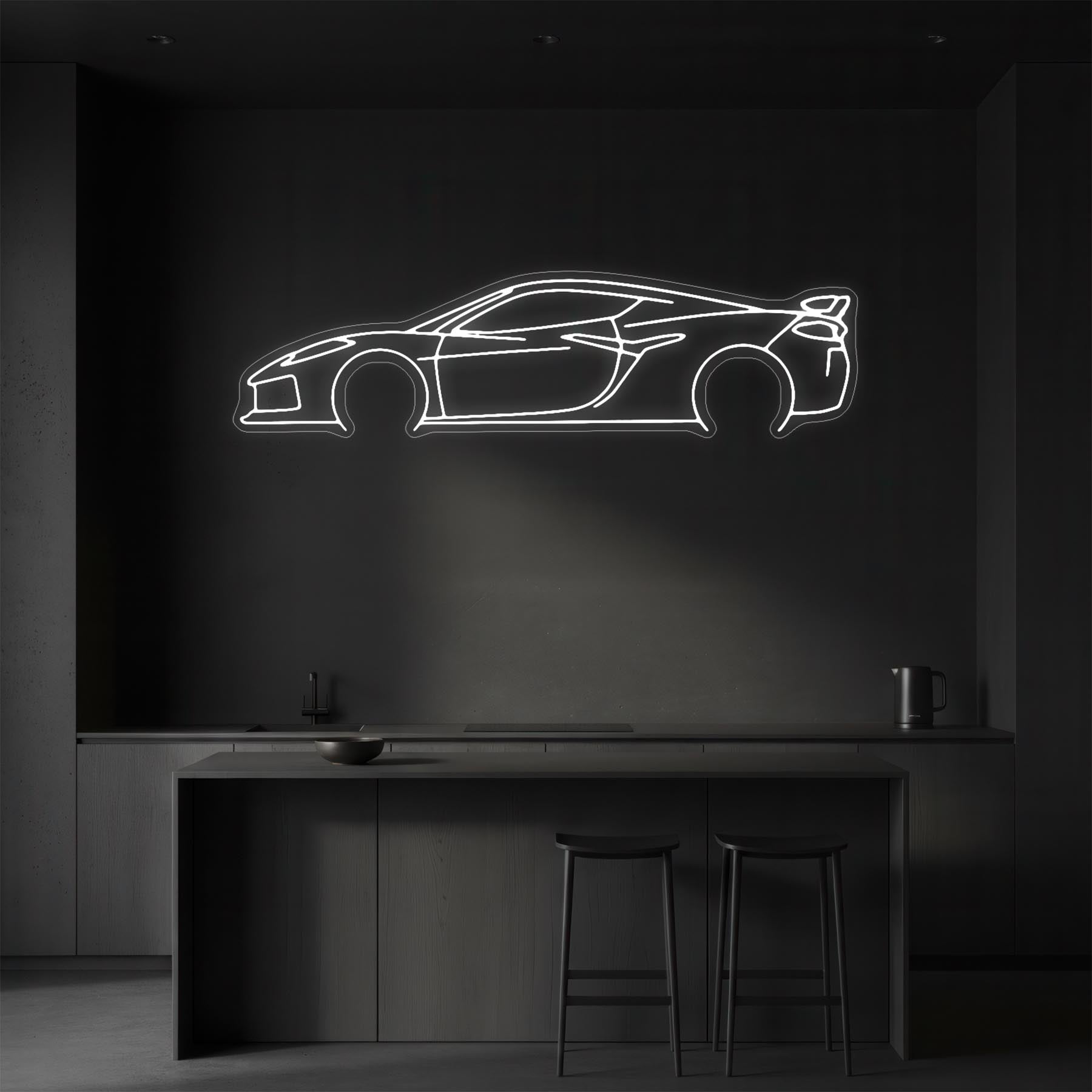 Corvette C8 Z06 Neon Silhouette