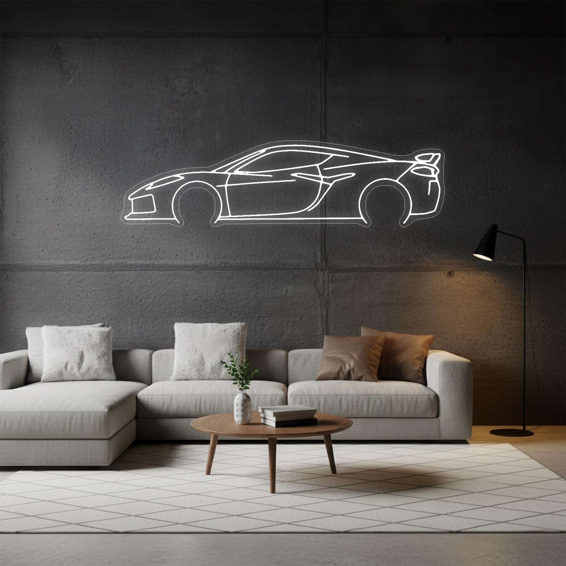 Corvette C8 Z06 Neon Silhouette