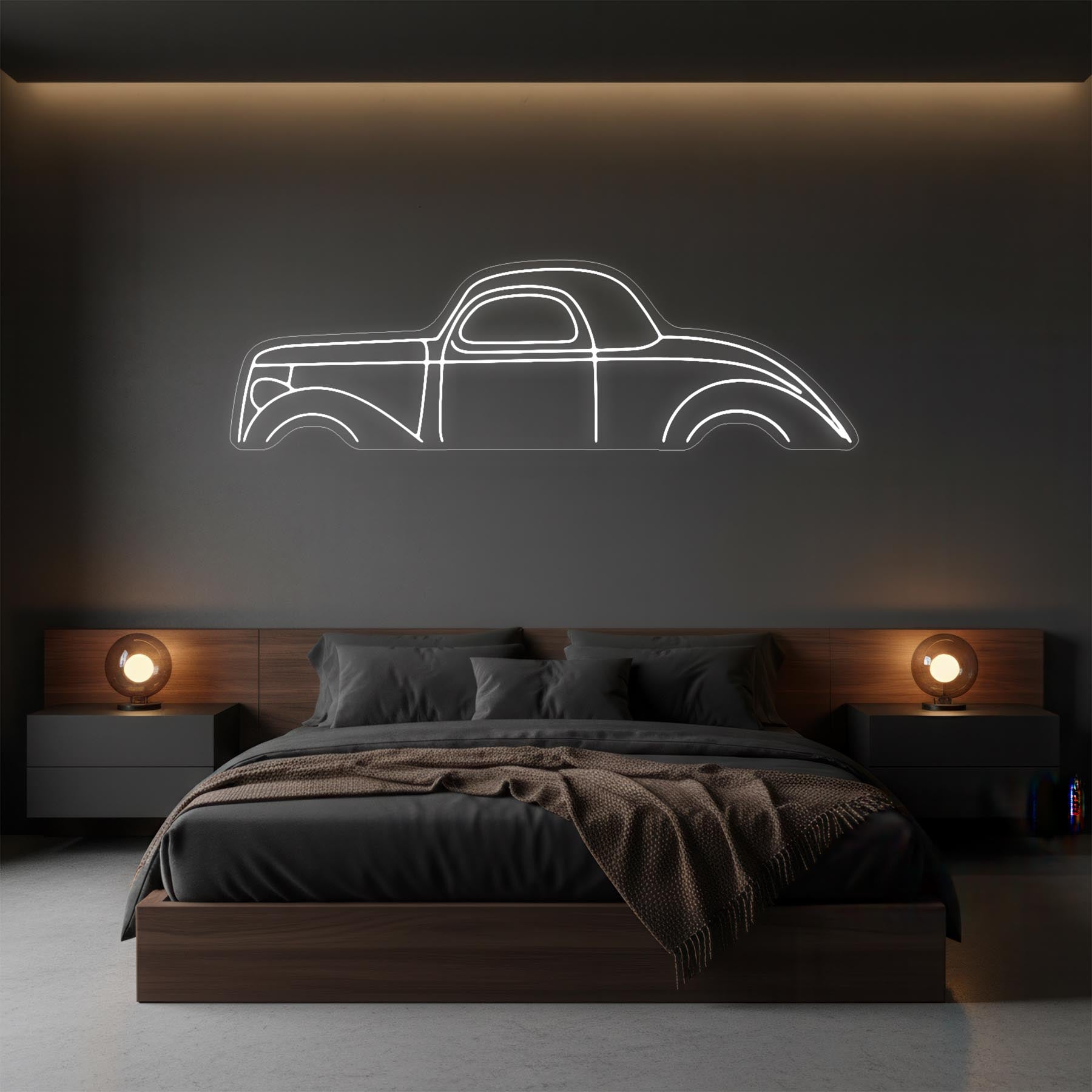 Coupe 1936 Neon Silhouette
