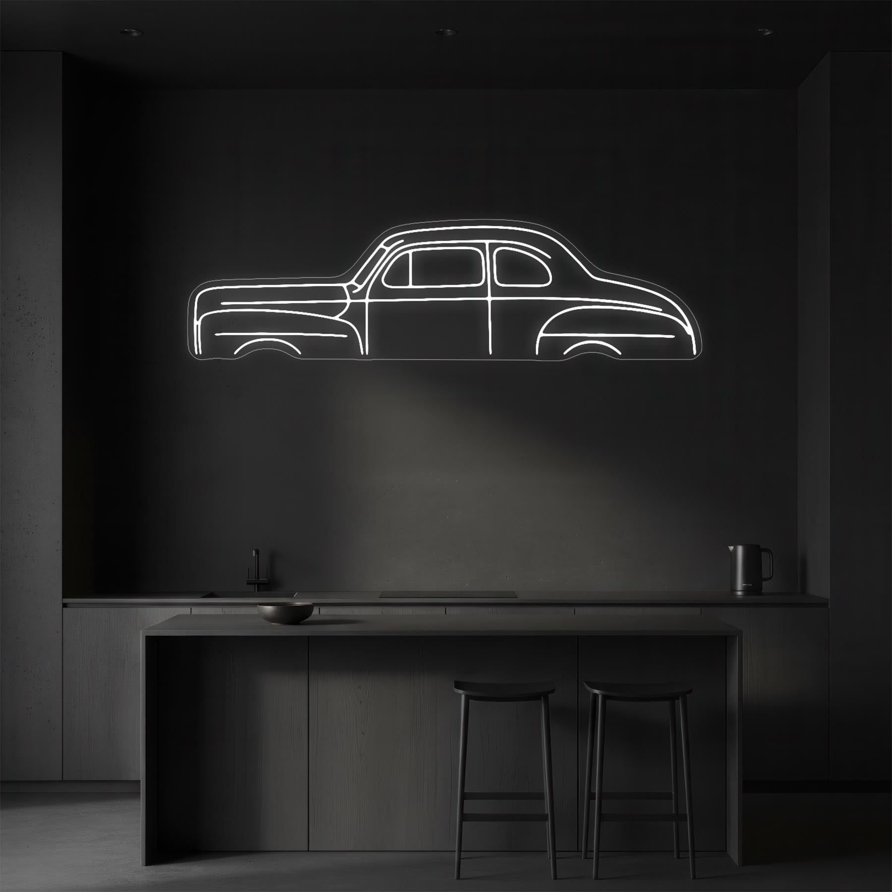 Coupe 1947 Neon Silhouette