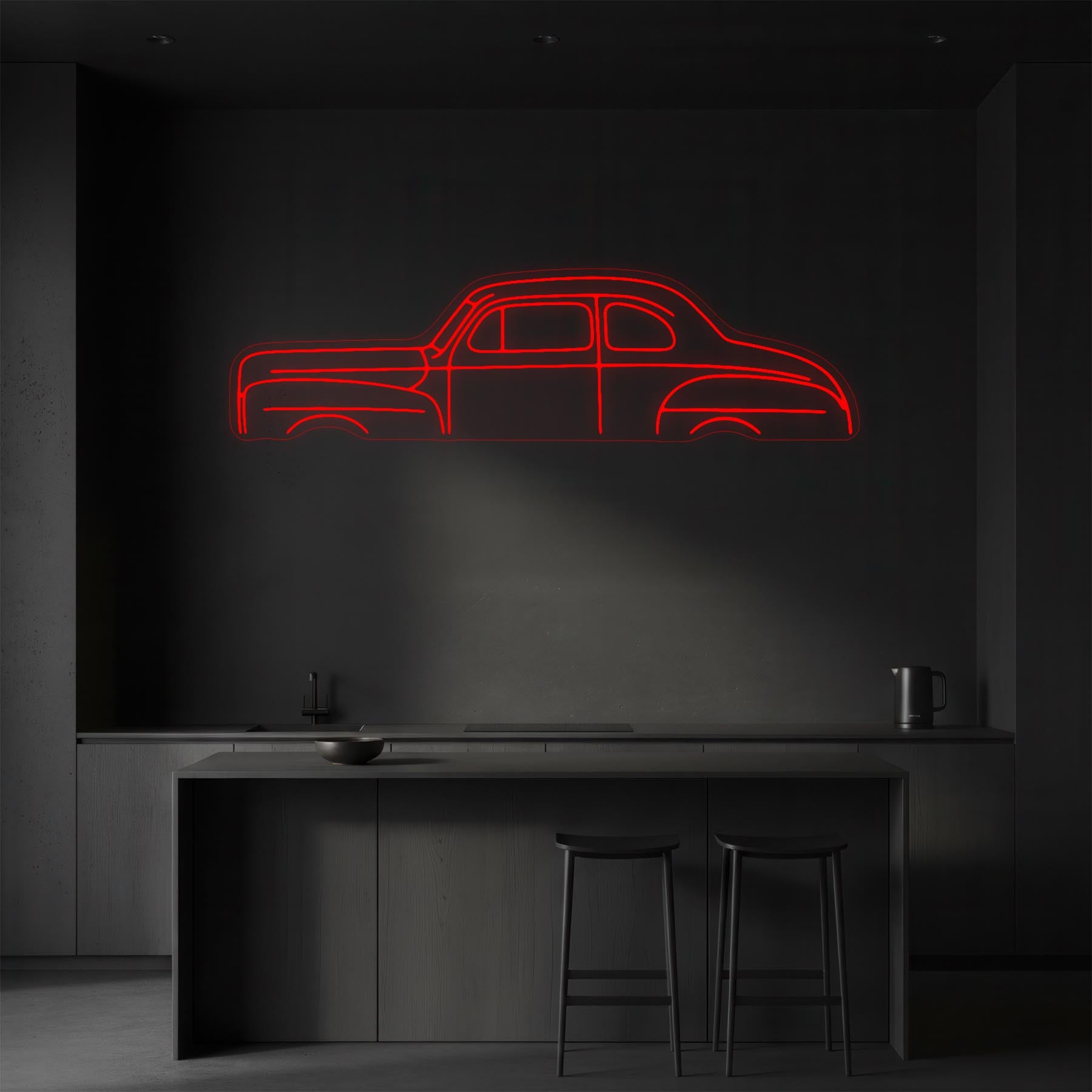 Coupe 1947 Neon Silhouette