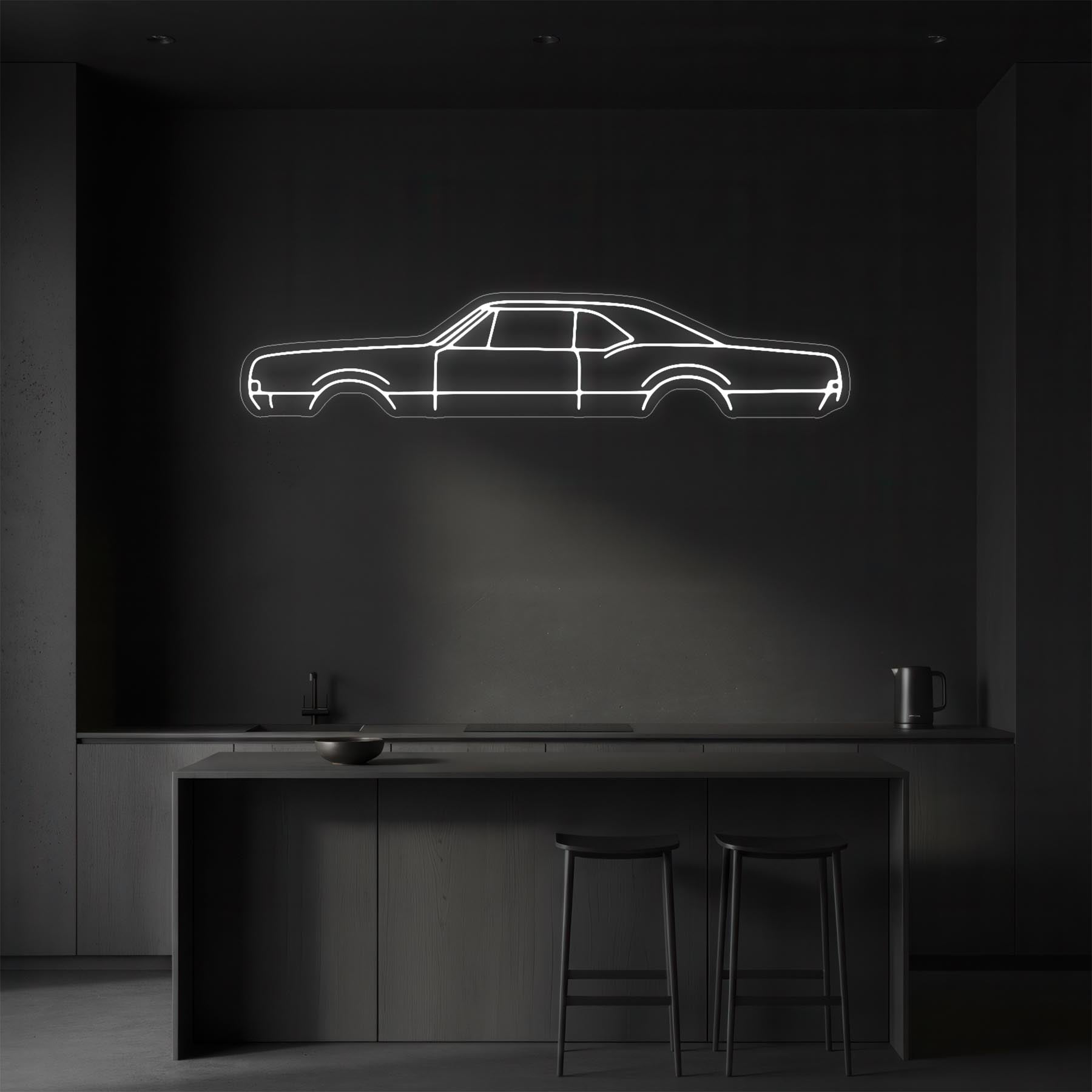 Cutlass 1967 Neon Silhouette