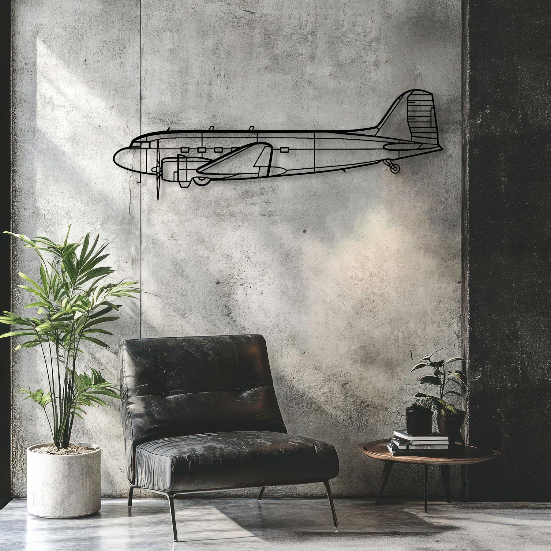DC-3C Metal Aircraft Wall Art - NCP0058