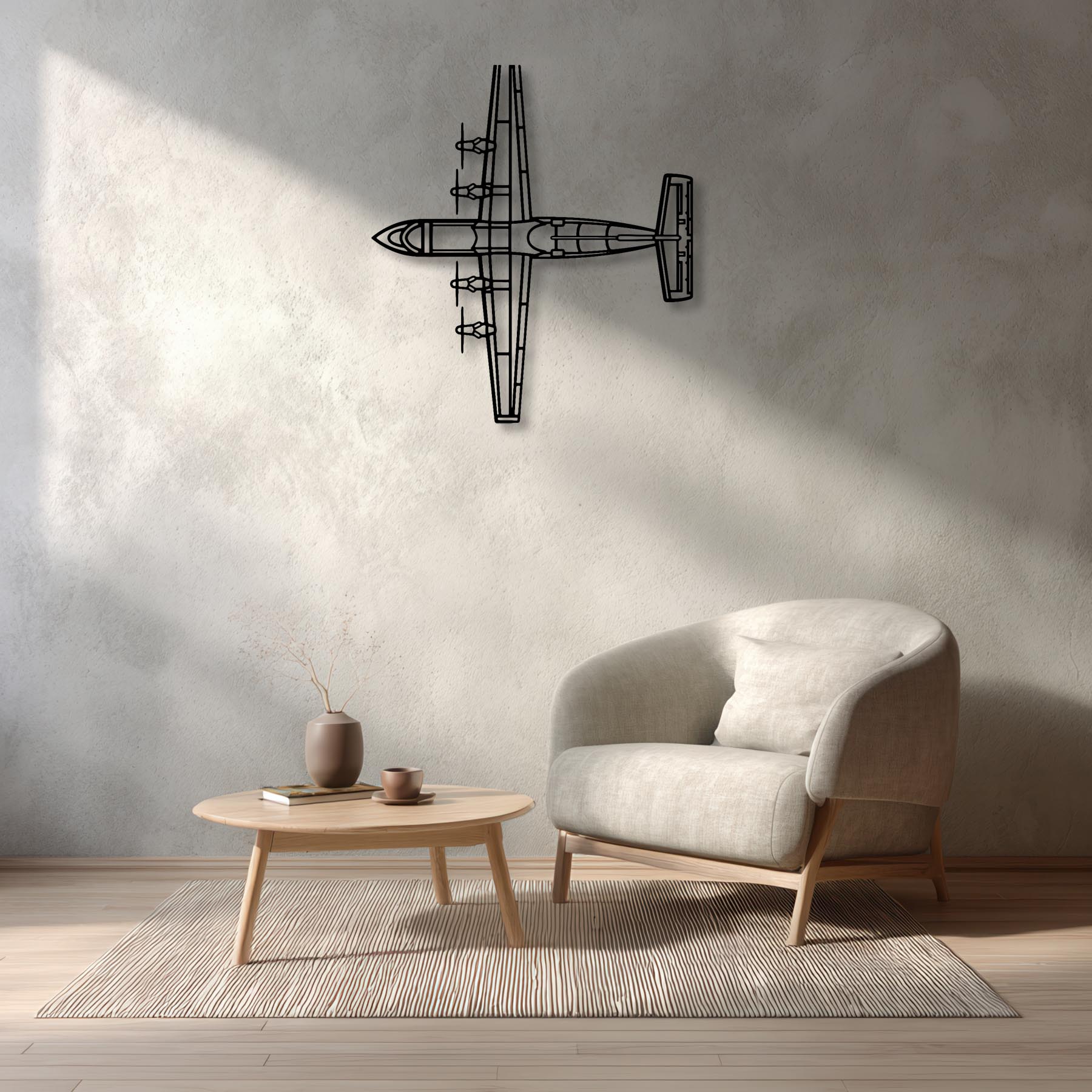Dash 7 DHC-7 Top Metal Aircraft Wall Art - NCP0545