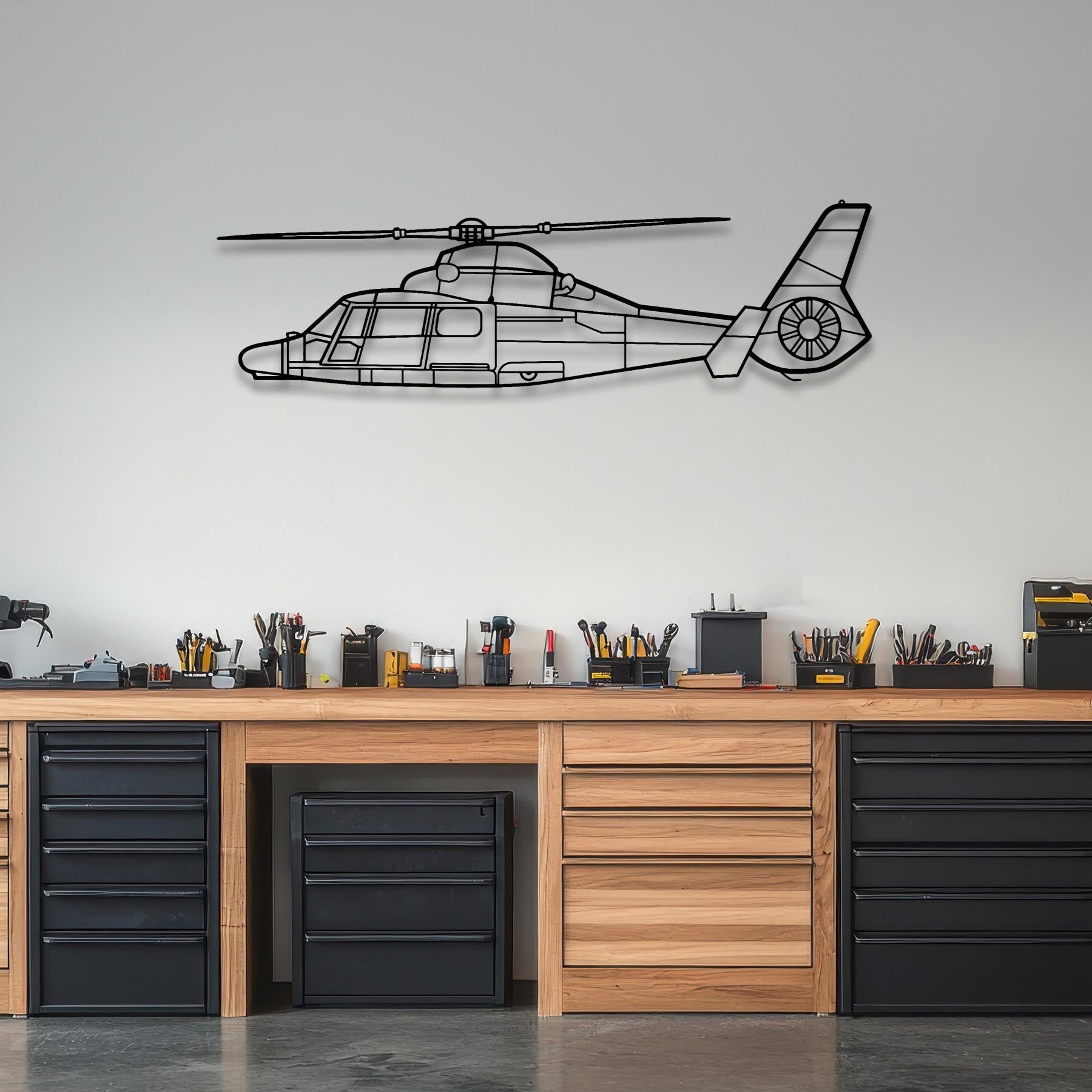 Dauphin AS365N3+ Metal Aircraft Wall Art - NCP0169