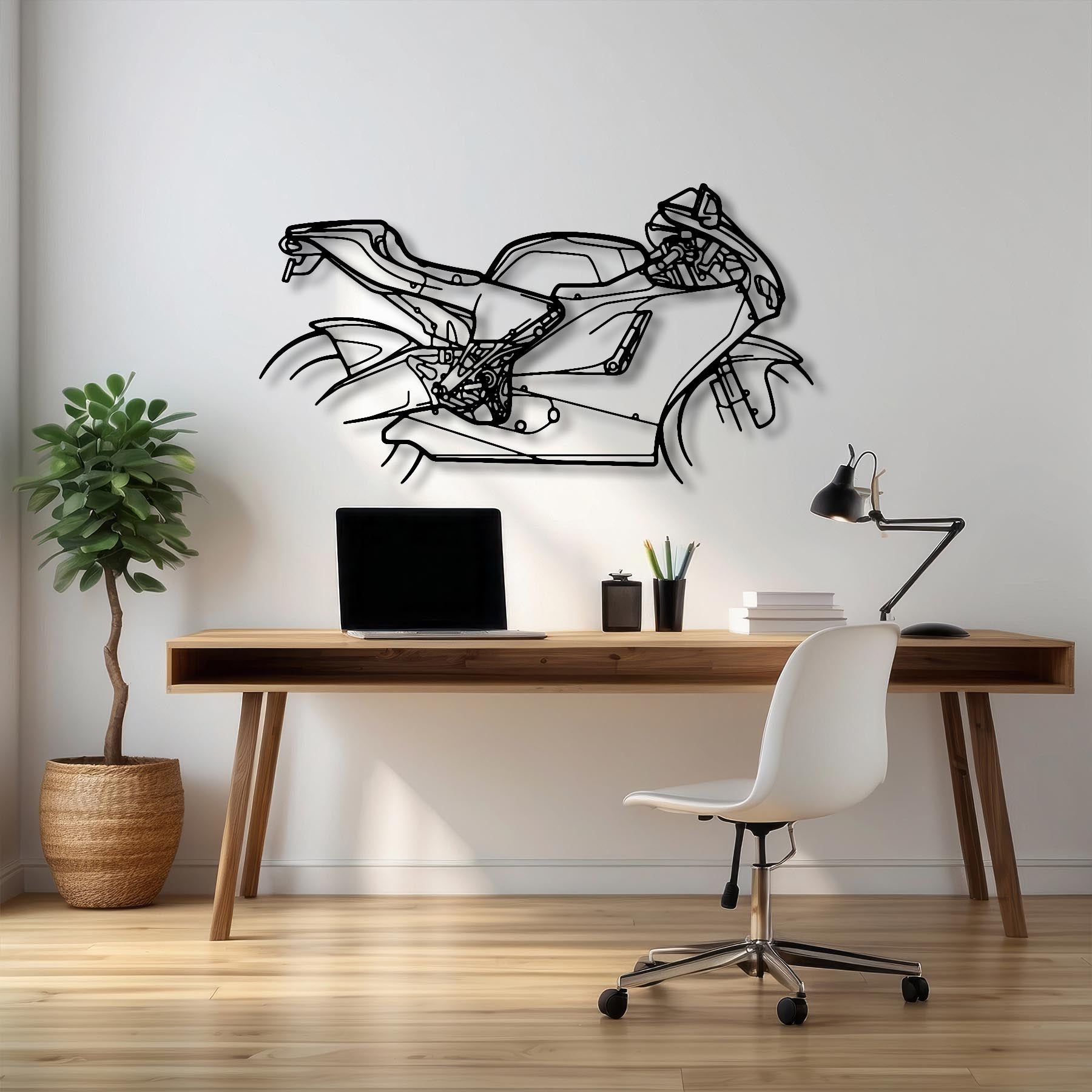 Desmosedici 2008 Silhouette Metal Wall Art