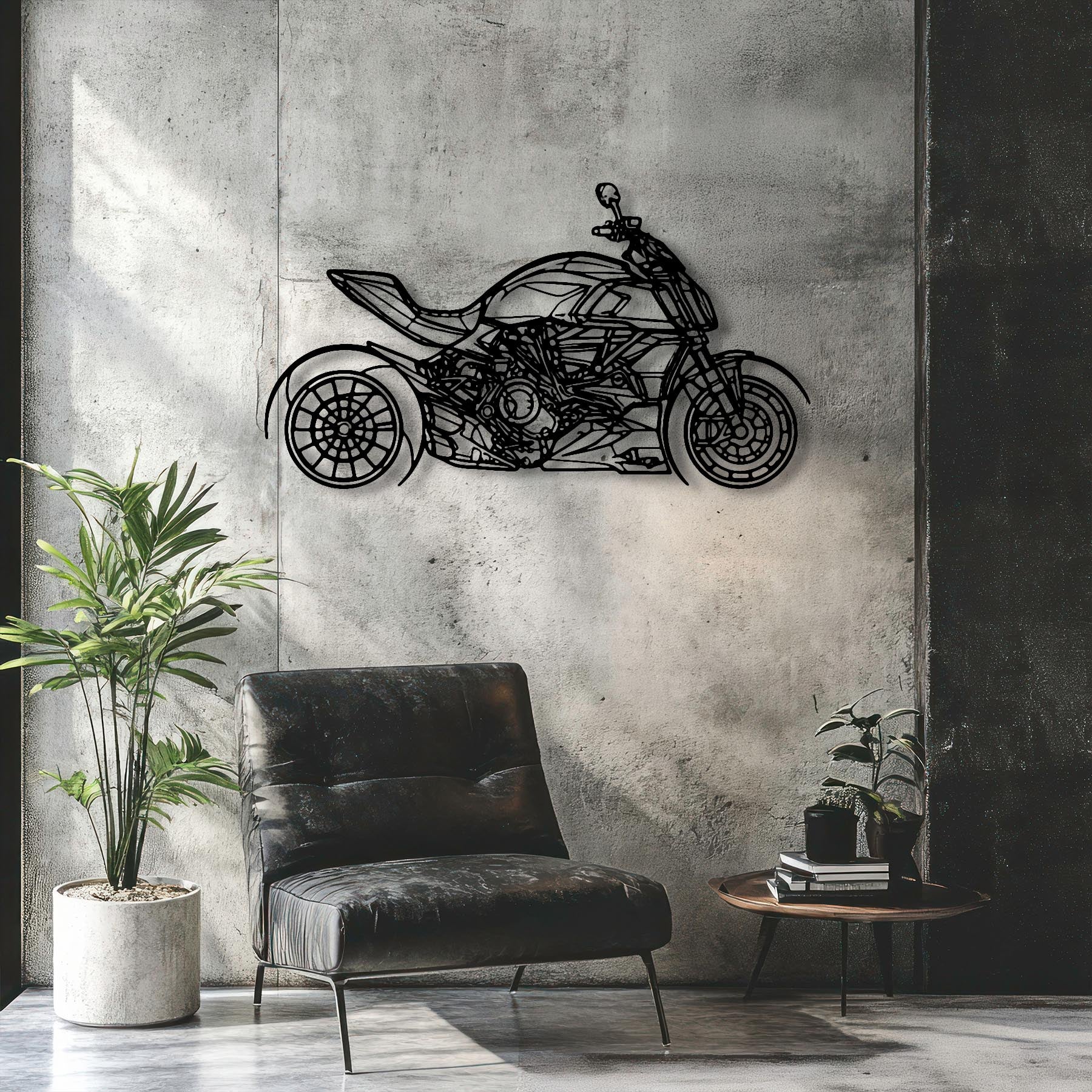 Diavel 1260 Silhouette Metal Wall Art